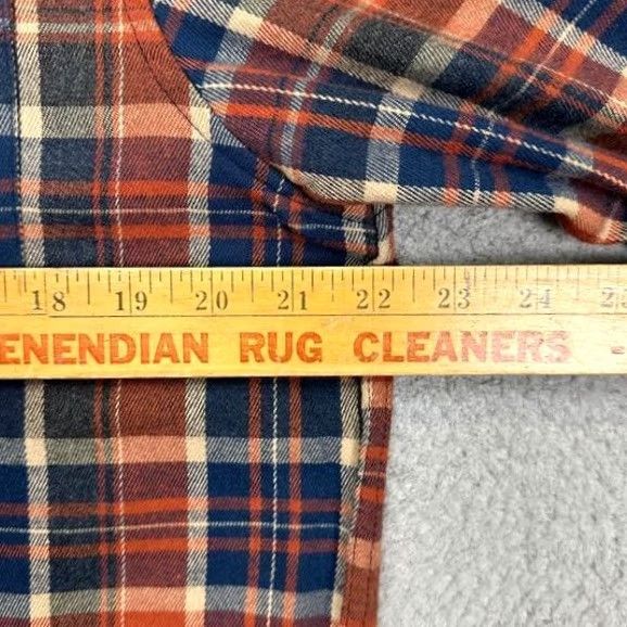 Vintage VINTAGE Tailor Vintage Flannel Shirt Men Large Luxe Performance Blue Plaid Button Up NEW Size US L / EU 52-54 / 3 - 7 Thumbnail