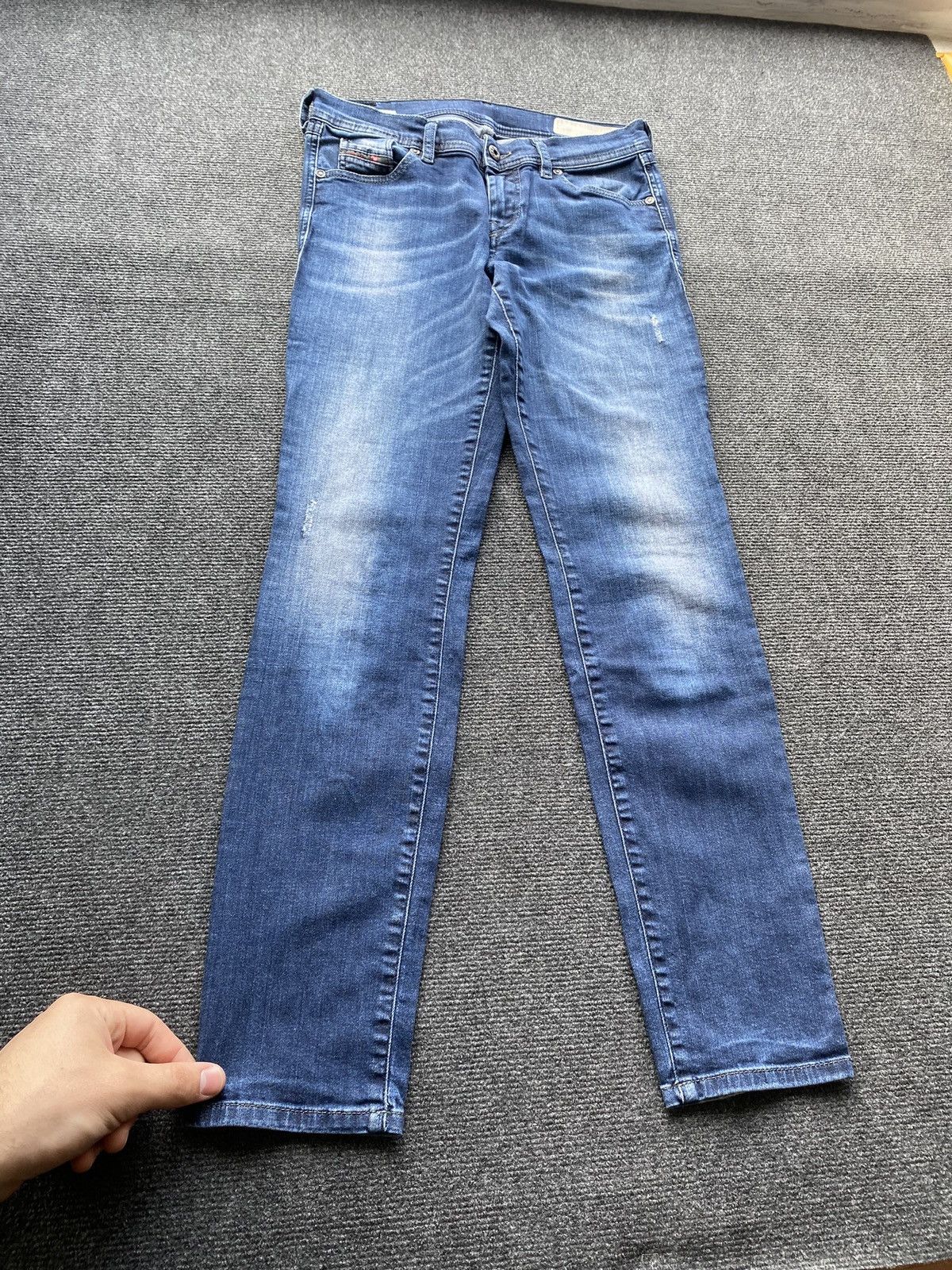 Diesel 🔥Opium Punk Diesel francy blue jeans women 28 alt goth emo Size 28" / US 6 / IT 42 - 21 Thumbnail