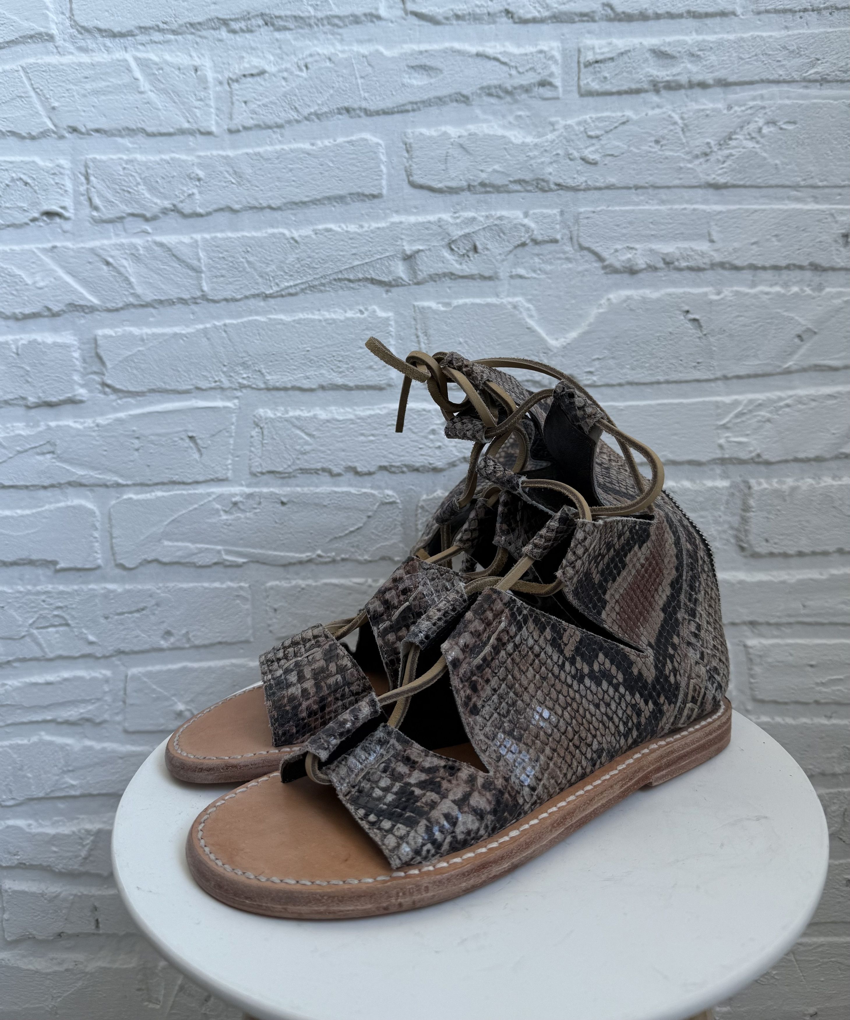 FREEBIRD Freebird by Steven Snake Leather Gladiator Sandals Ceasar Size US 7 / IT 37 - 1 Thumbnail