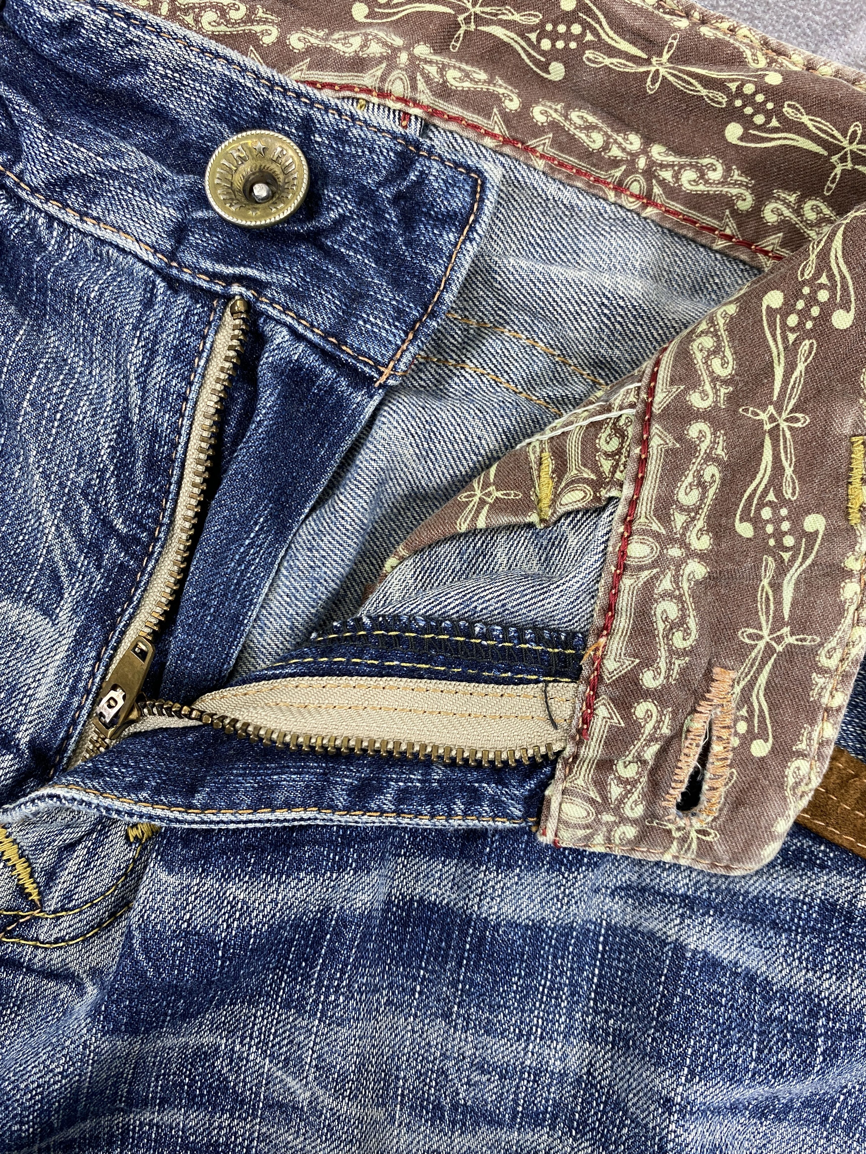 Edwin Vintage Edwin Distressed & Faded Jeans 32x32.5 Denim- JN3595 Size US 32 / EU 48 - 6 Thumbnail
