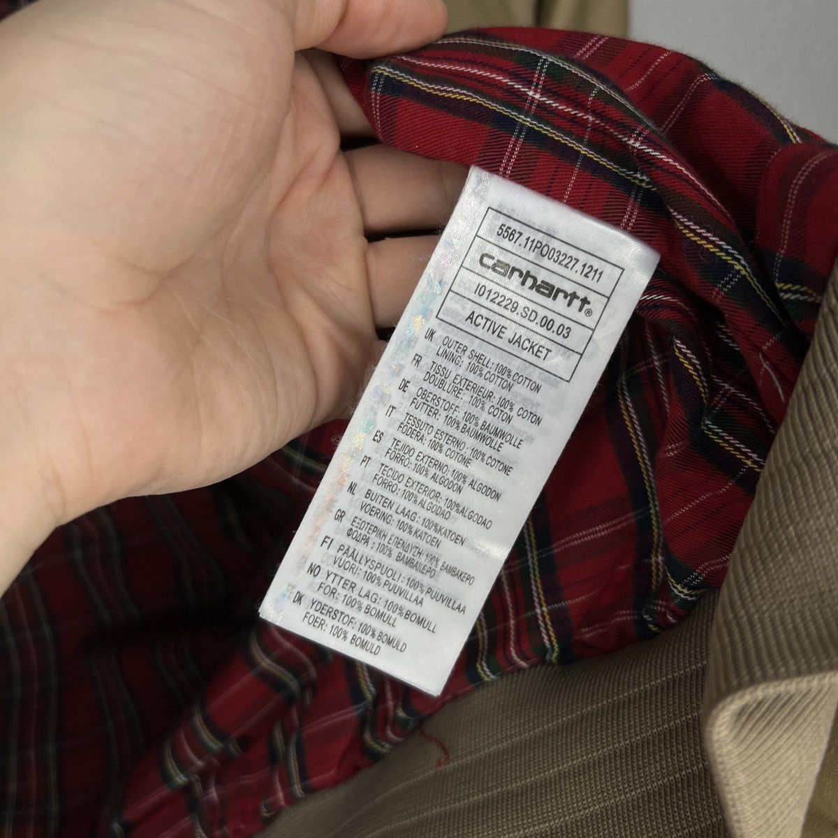 Carhartt Vintage Carhartt WiP Active Denim Waxed Jacket Checkered Size US M / EU 48-50 / 2 - 7 Thumbnail