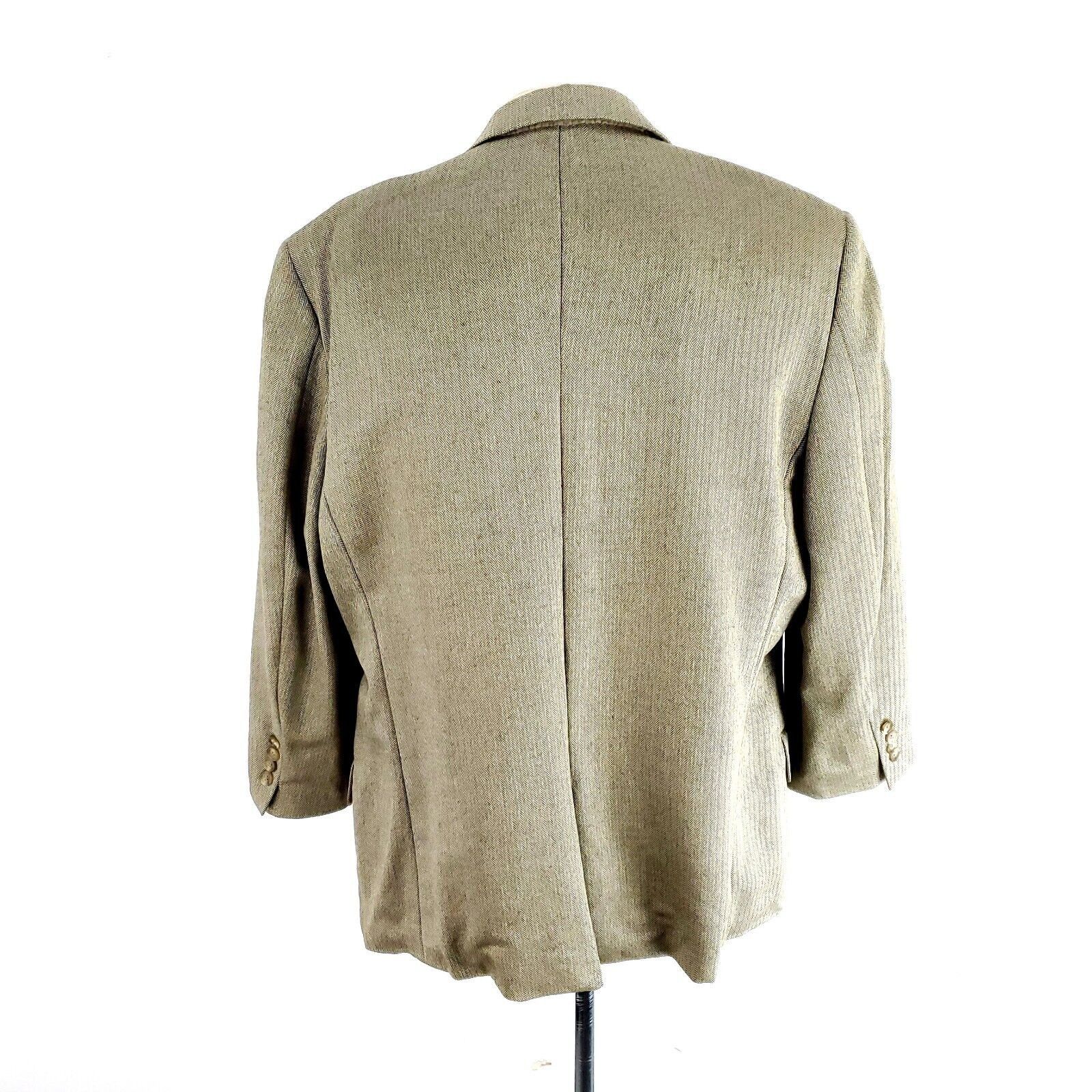 Jos. A. Bank DAMAGED Jos A Bank Silk Camel Hair 2 Button Sport Coat 44R B Size 44R - 7 Thumbnail