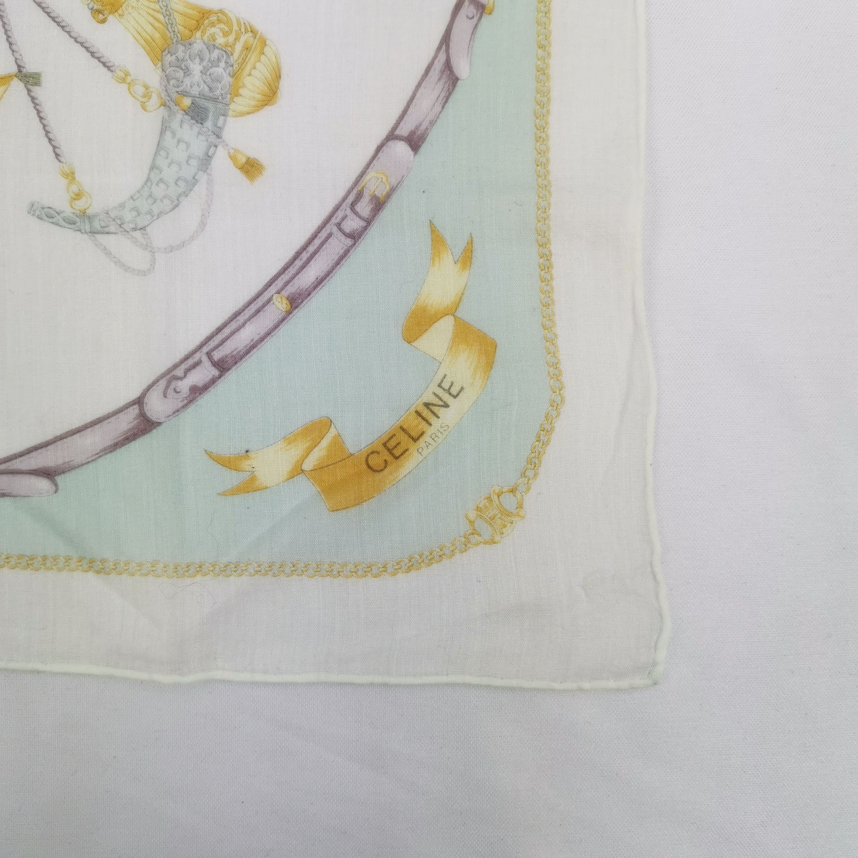 Celine Vintage Celine Handkerchief Bandana Pocket Square Size ONE SIZE - 2 Thumbnail