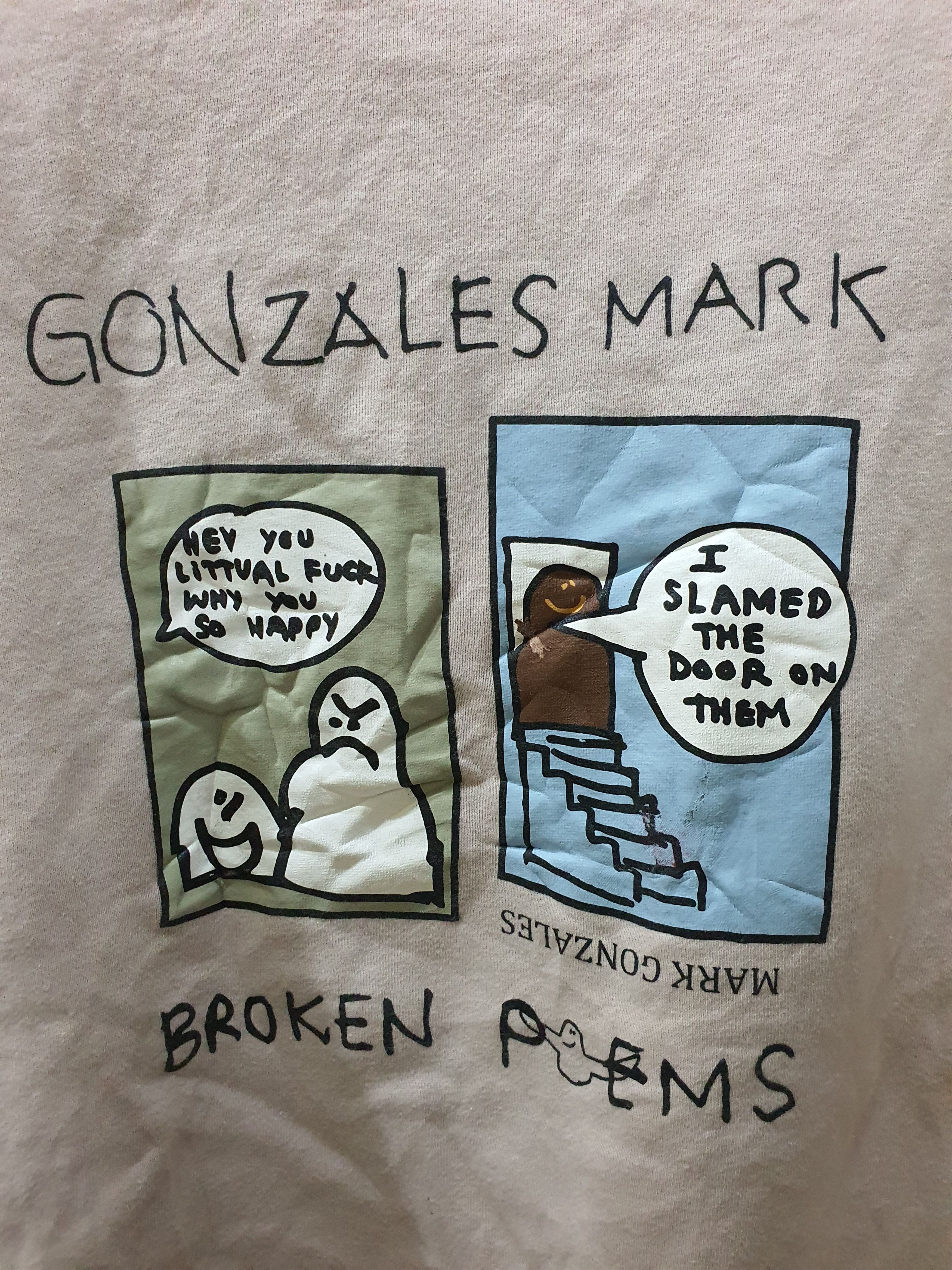 Japanese Brand Mark Gonzales sweatshirt ft his signature "Broken Poems" Size US L / EU 52-54 / 3 - 8 Thumbnail