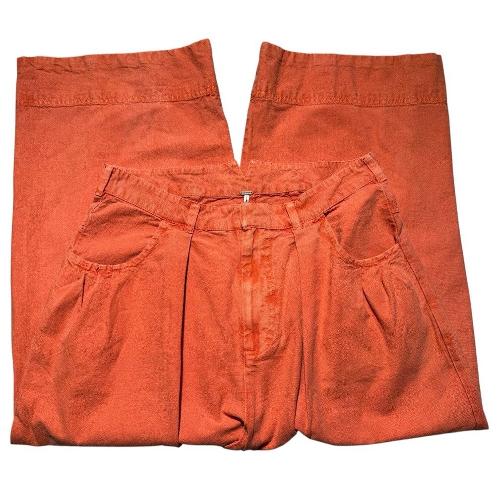 Free People New Free People Sweet Talk Chino Red Mango Pants Size 10 Size 32" / US 10 / IT 46 - 4 Thumbnail