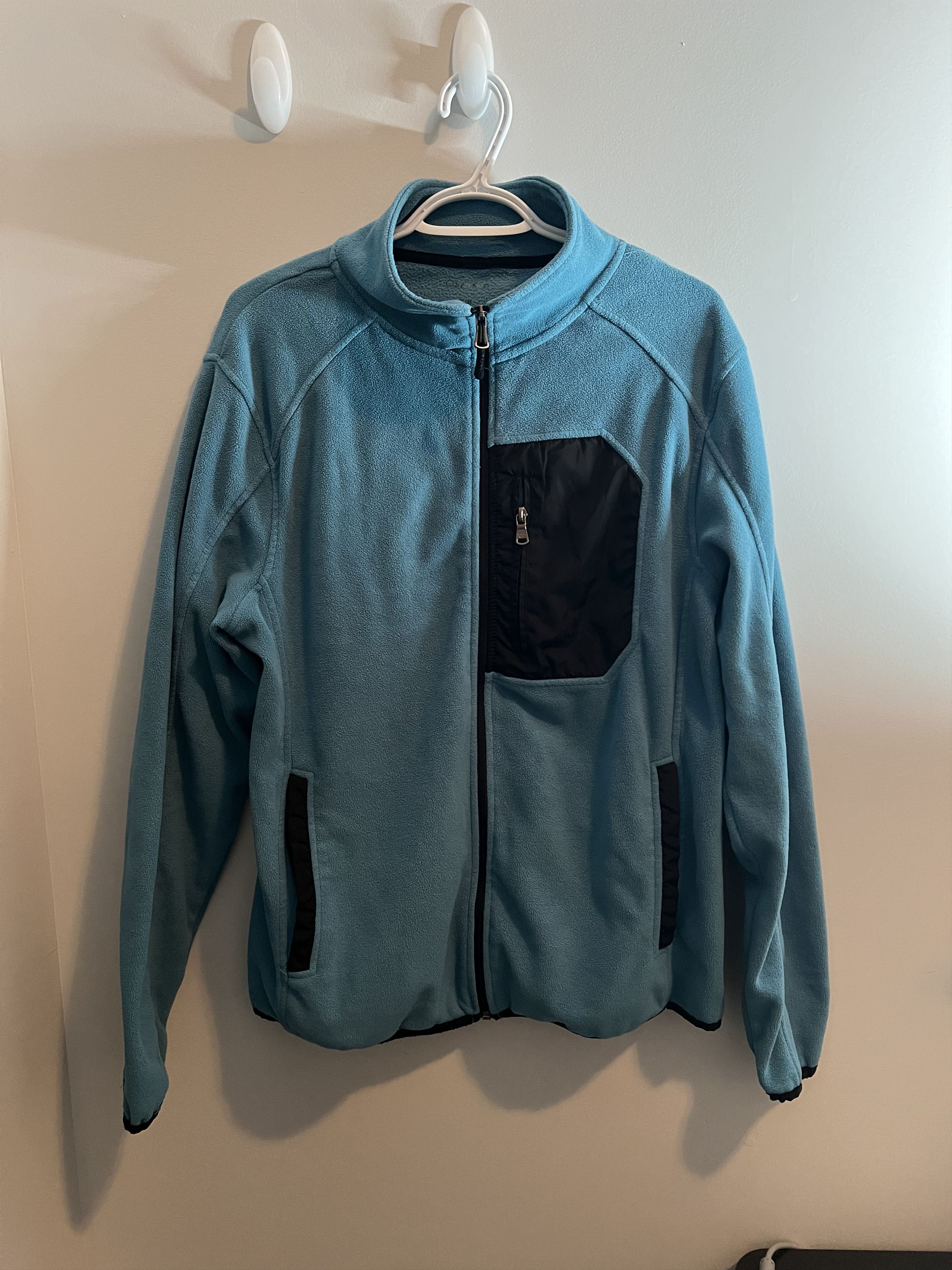 Calvin Klein Archive Vintage Teal Fleece Zip-Up (Calvin Klein - Size M) Size US M / EU 48-50 / 2 - 2 Thumbnail