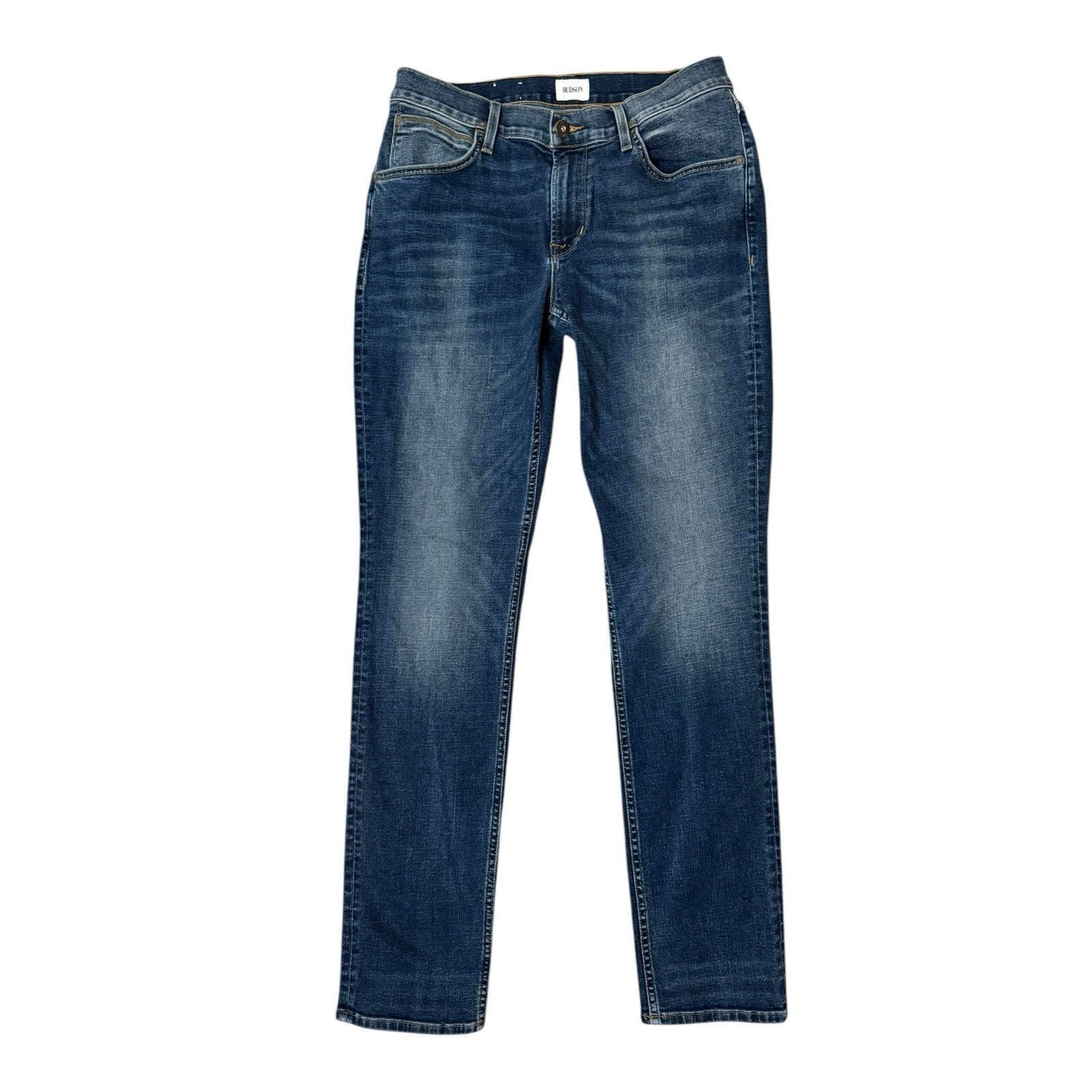 Hudson Hudson Blake Slim Straight Jeans Medium Wash w Fading Size US 32 / EU 48 - 1 Thumbnail