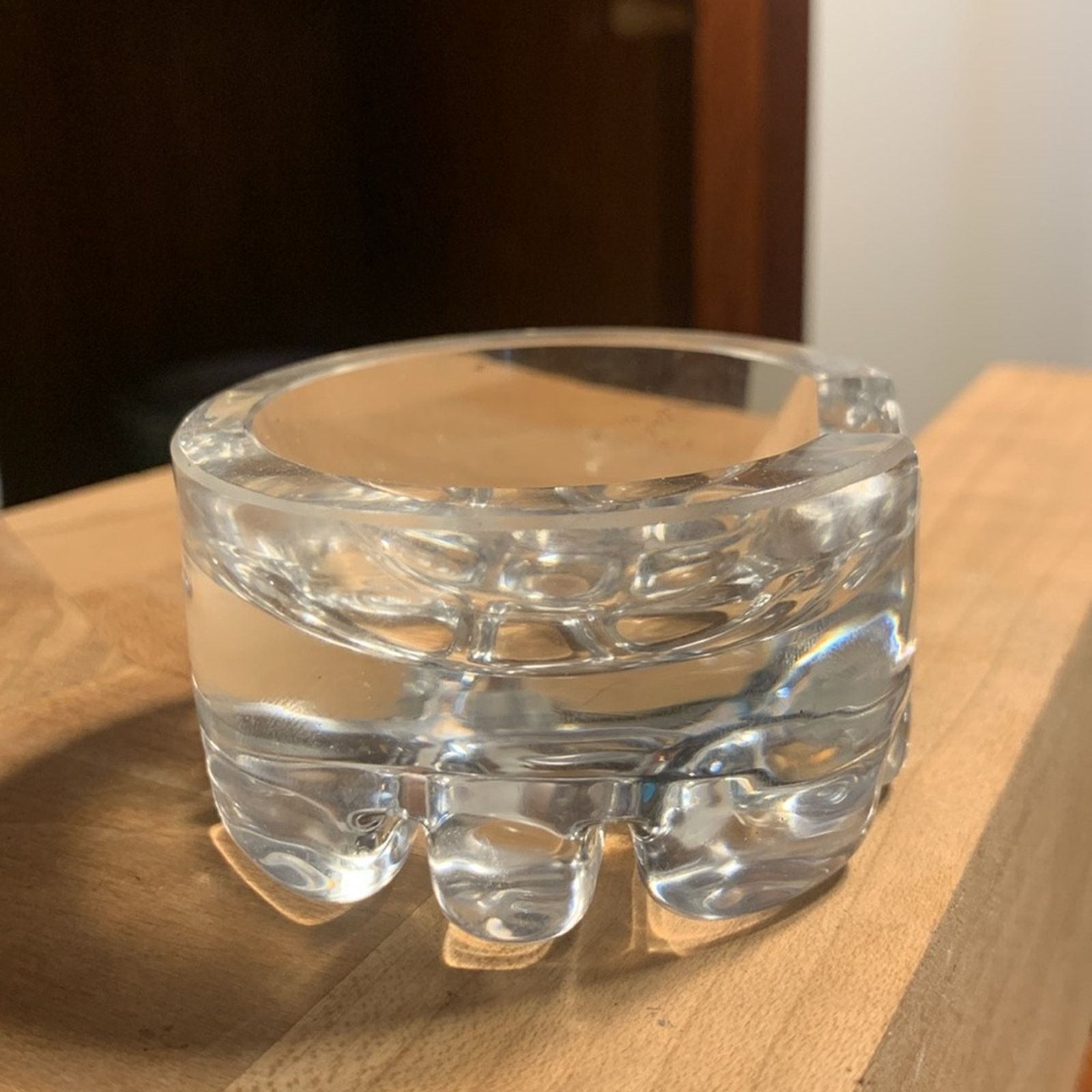 Vintage Midcentury crystal trinket dish ashtray Scandinavia Finland Size ONE SIZE - 4 Thumbnail