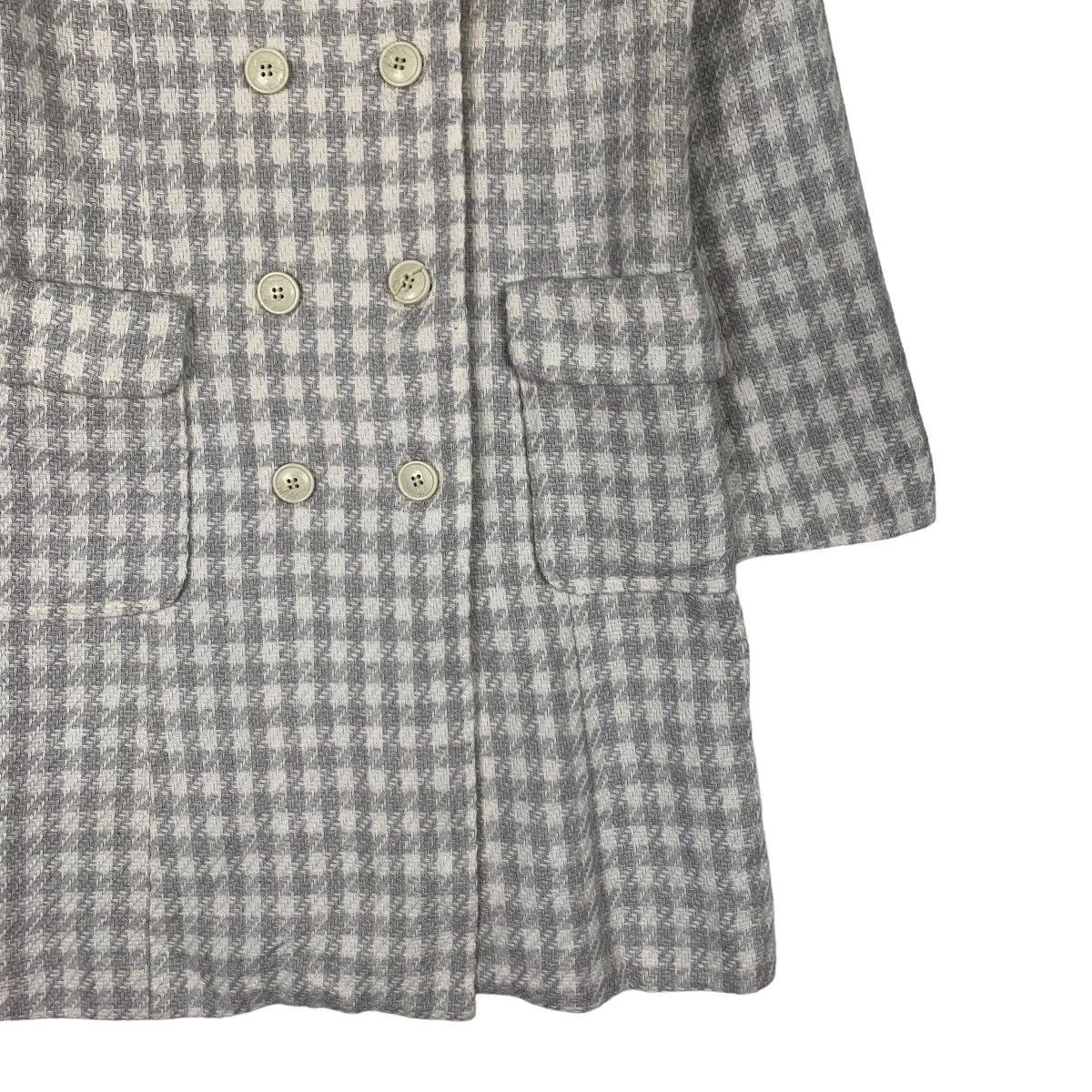 Junko Shimada JUNKO SHIMADA Checked Wool Double Breasted Coat #1072-C49 Size S / US 4 / IT 40 - 4 Thumbnail