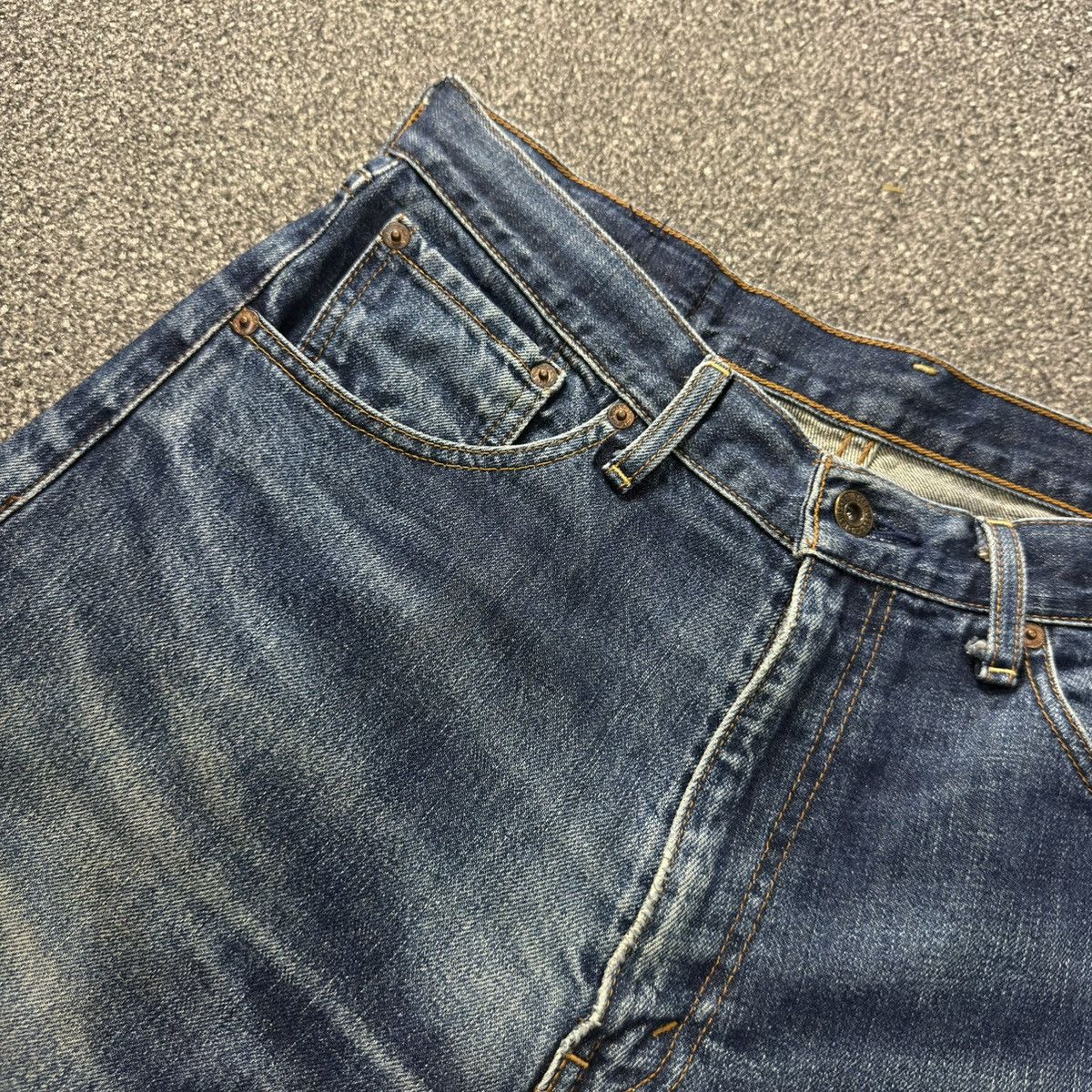 Engineered Garments × Levi's Vintage 90s Levis 503 Distressed Ripped Faded Aging Denim Size US 33 - 13 Thumbnail