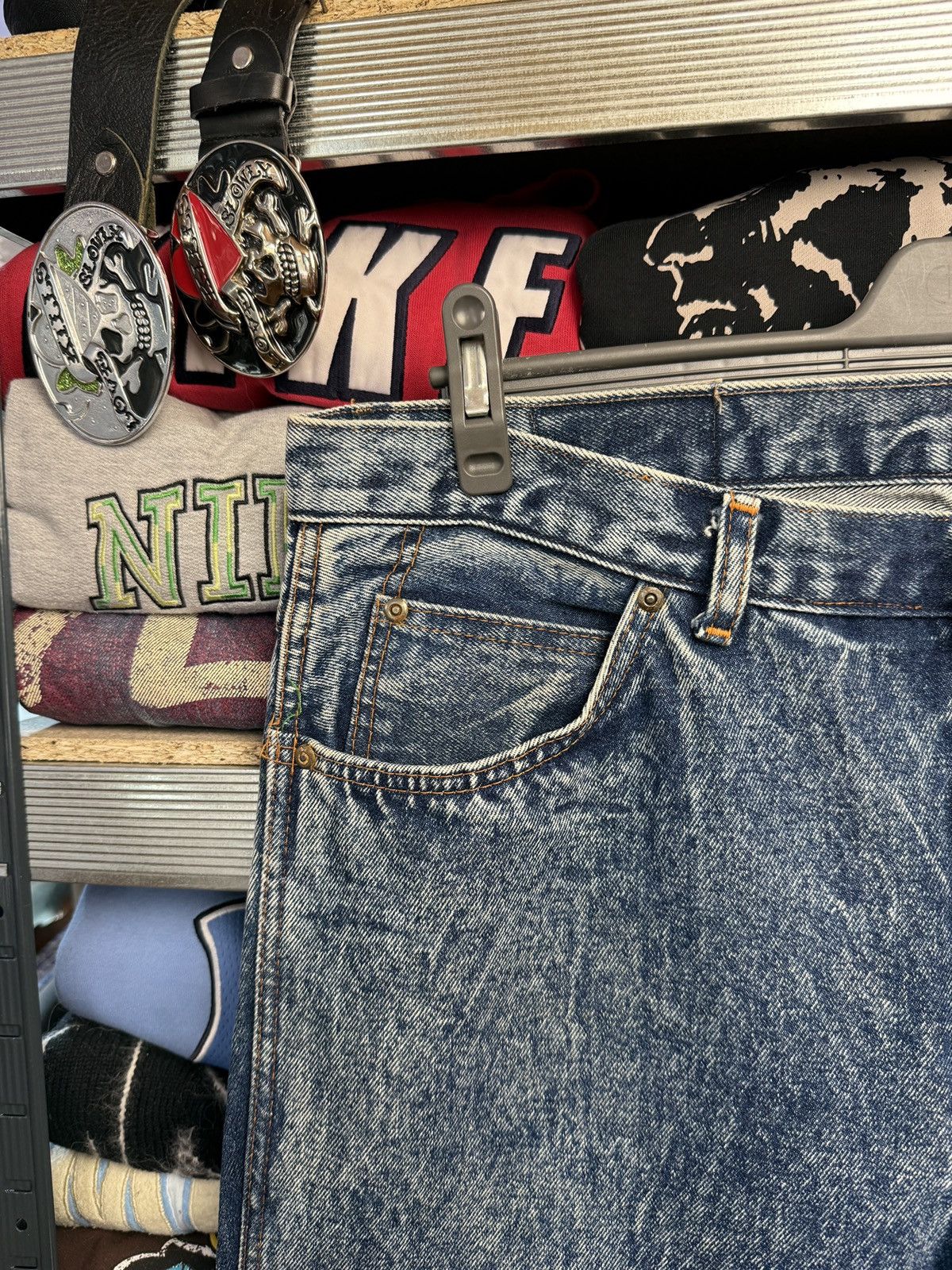Levi's BAGGY 90s Levis 550 Denim Jeans Vintage Blue Baby Size US 38 / EU 54 - 5 Thumbnail