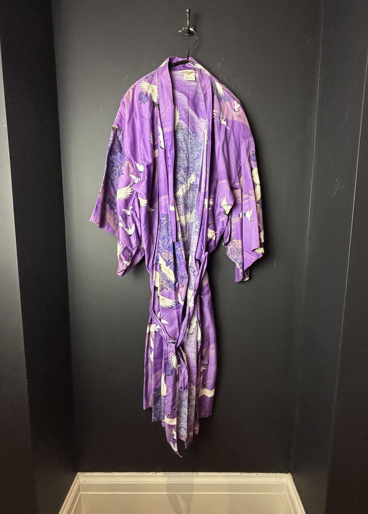 Vintage Japanese Vintage Robe Bath Sleep Kimono Made in Japan 1970s Size L / US 10 / IT 46 - 1 Thumbnail