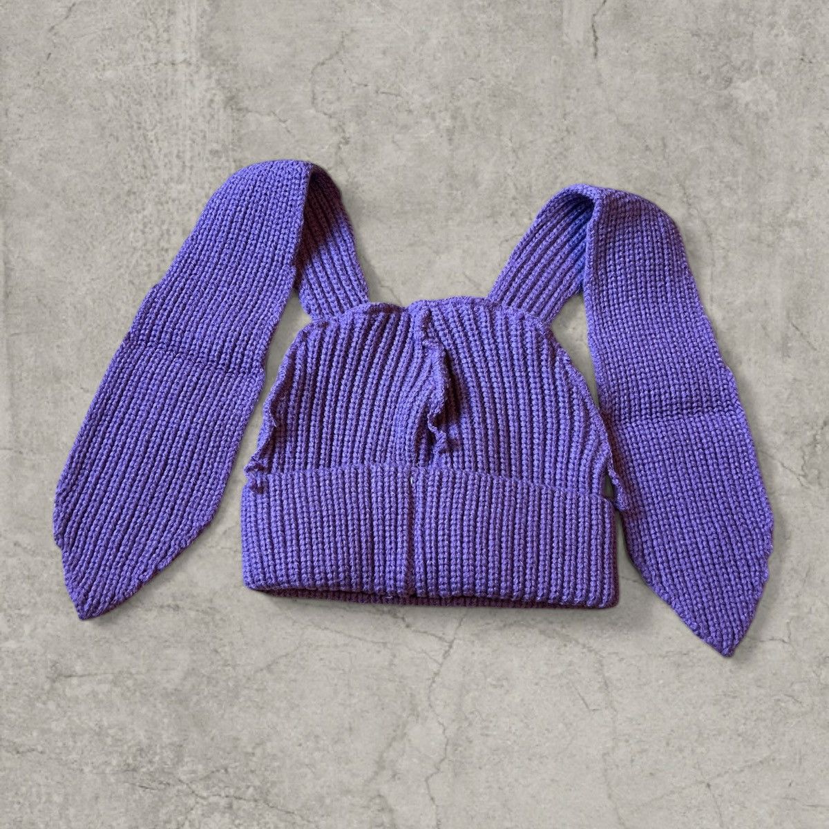 Japanese Brand Cool vintage style beanie, purple/lilac with patch. One size Size ONE SIZE - 4 Thumbnail