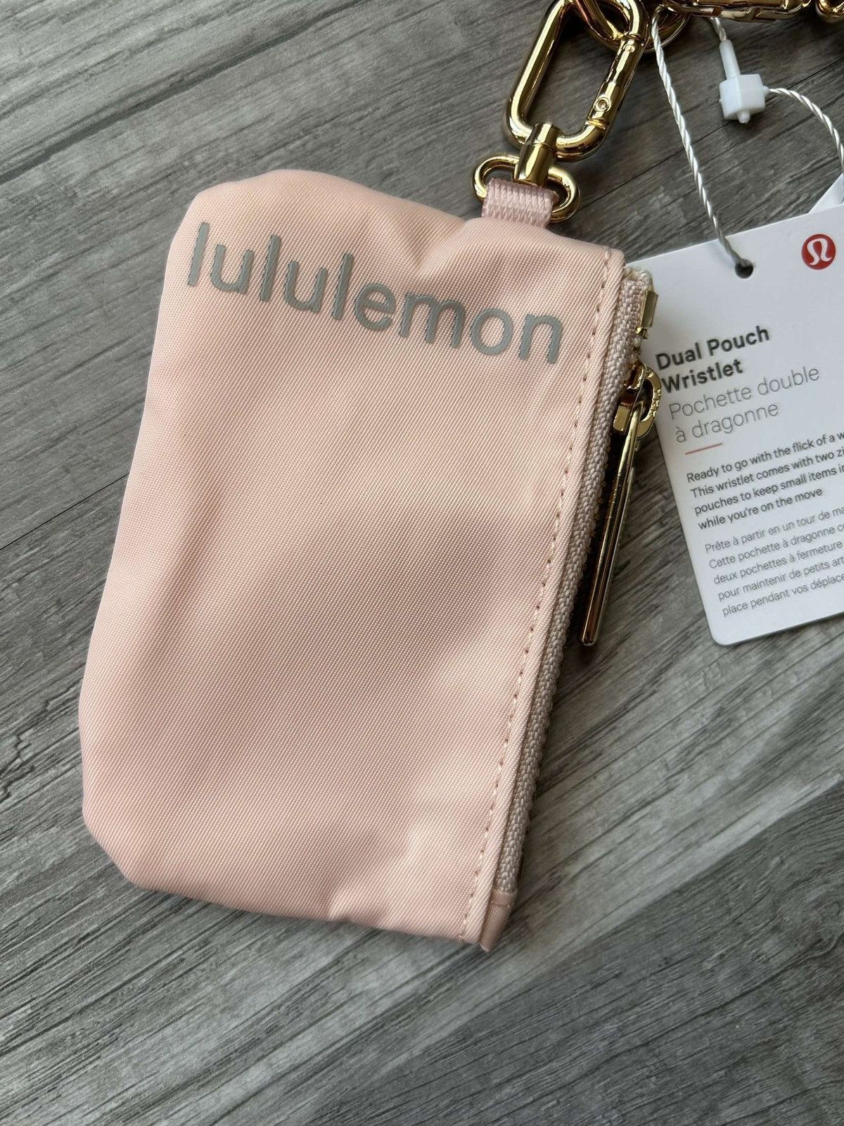 Lululemon Lululemon Dual Pouch Wristlet Peach and Gray New With Tags Size ONE SIZE - 3 Thumbnail