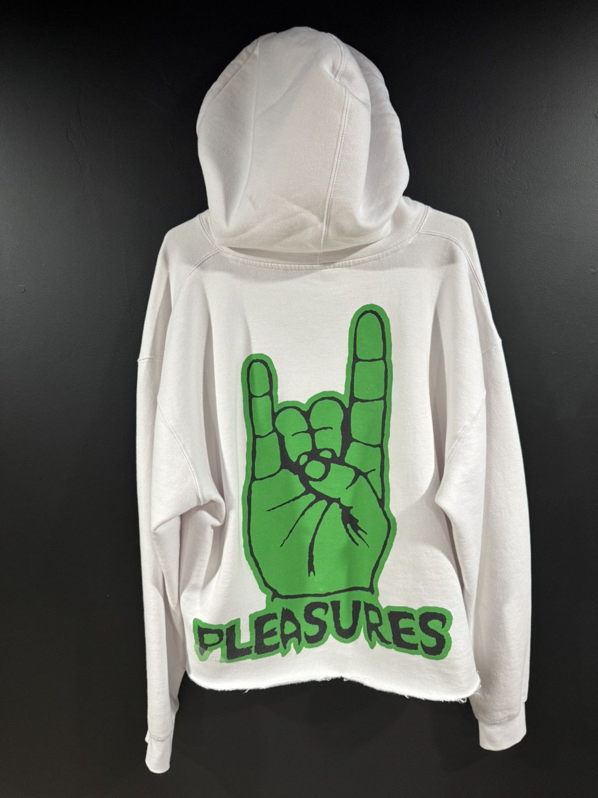 Pleasures Pleasures Custom Cropped Rock On 🤘 Hoodie XL Size US XL / EU 56 / 4 - 9 Thumbnail