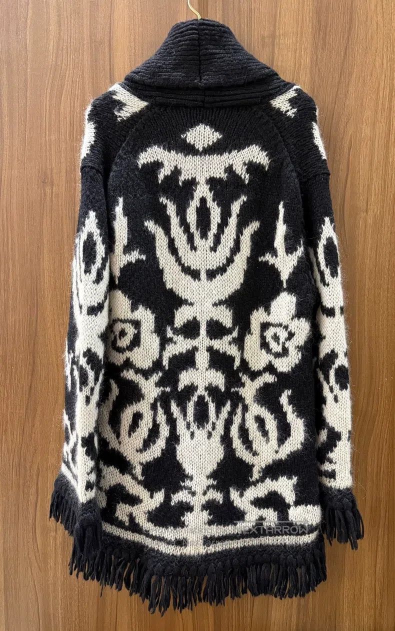 Dior Dior Black and white jacquard tassel cardigan coat Size S / US 4 / IT 40 - 2 Thumbnail