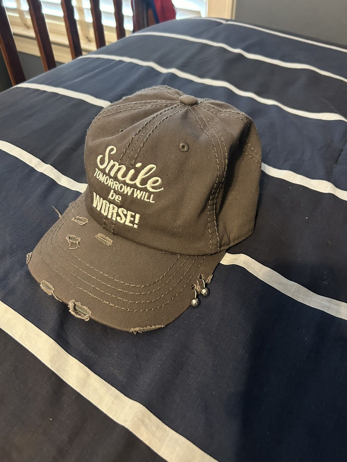 Guardian Angel Guardian Angel Smile Distressed Cap Size ONE SIZE - 1 Thumbnail