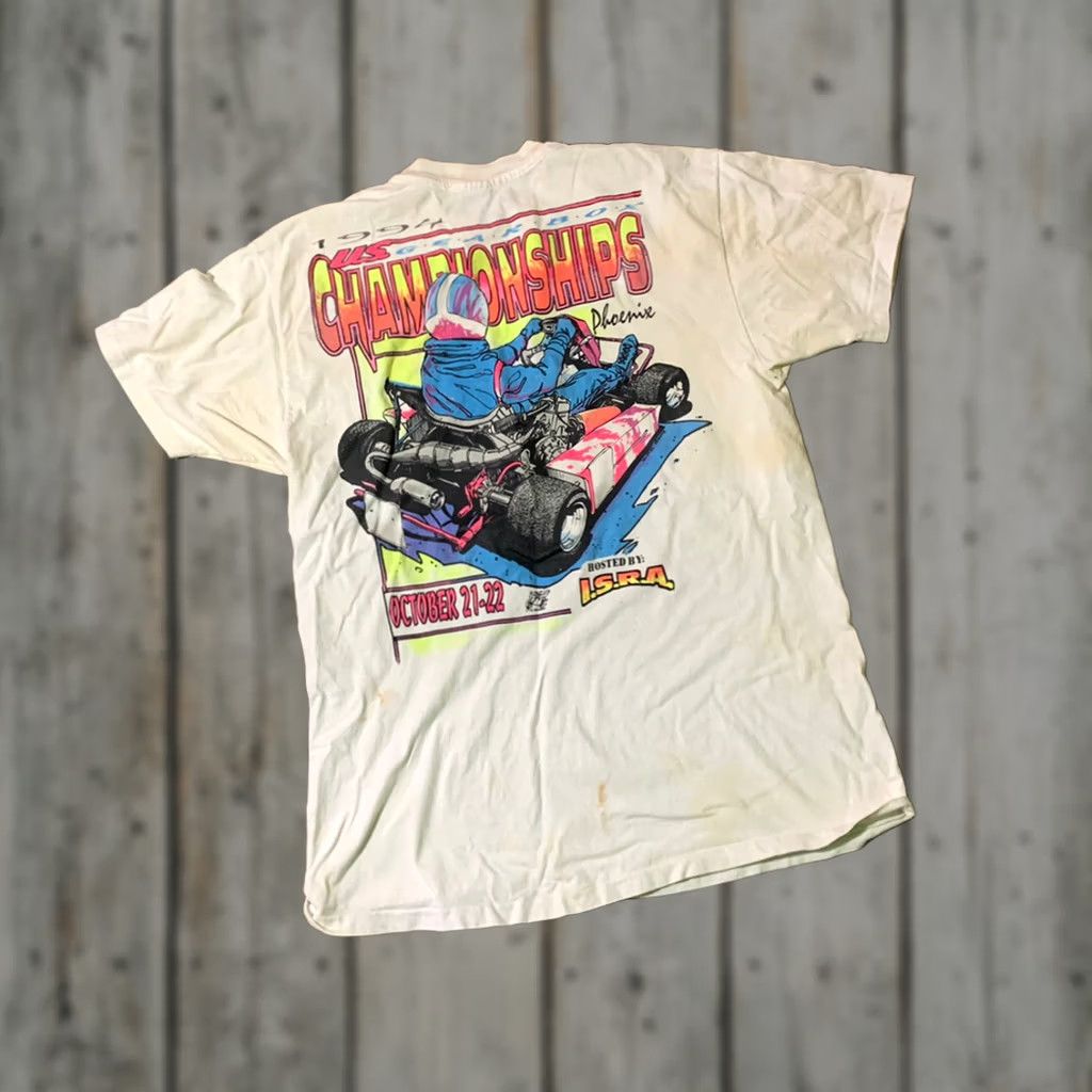 Hanes US Gear Box Racing Championships Vintage Mens Large Extra Large XL T Shirt Size US L / EU 52-54 / 3 - 1 Thumbnail