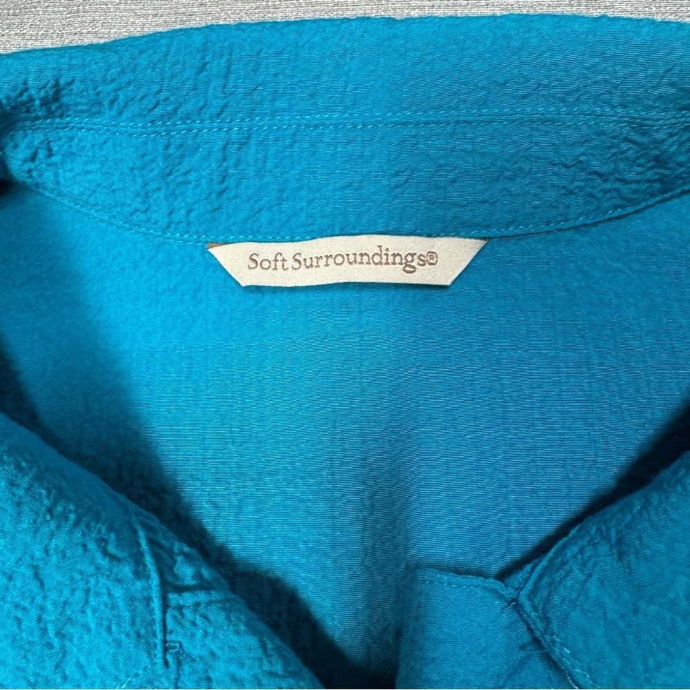 Soft Surroundings Soft Surroundings Teal Button Down Tunic Size L Size L / US 10 / IT 46 - 8 Thumbnail