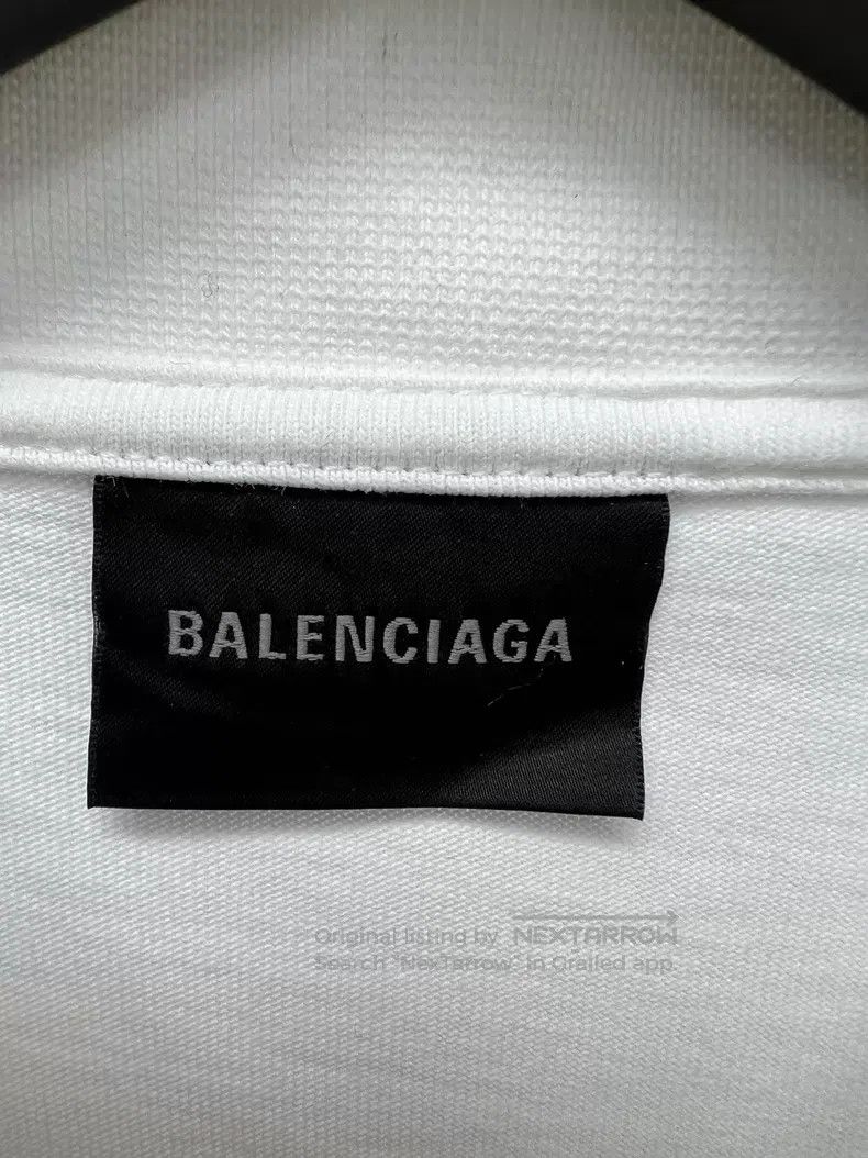 Balenciaga Balenciaga White Reversed Letter Embroidered Short Sleeve Size US S / EU 44-46 / 1 - 5 Thumbnail