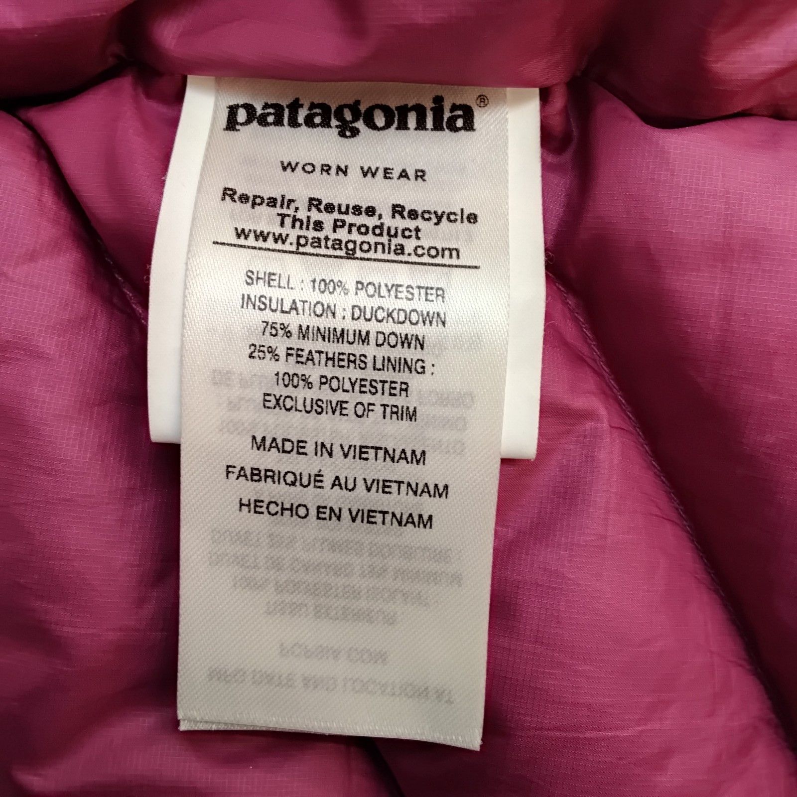 Patagonia Patagonia Down Puffer Jacket Women's S Pink Full Zip Size S / US 4 / IT 40 - 11 Thumbnail