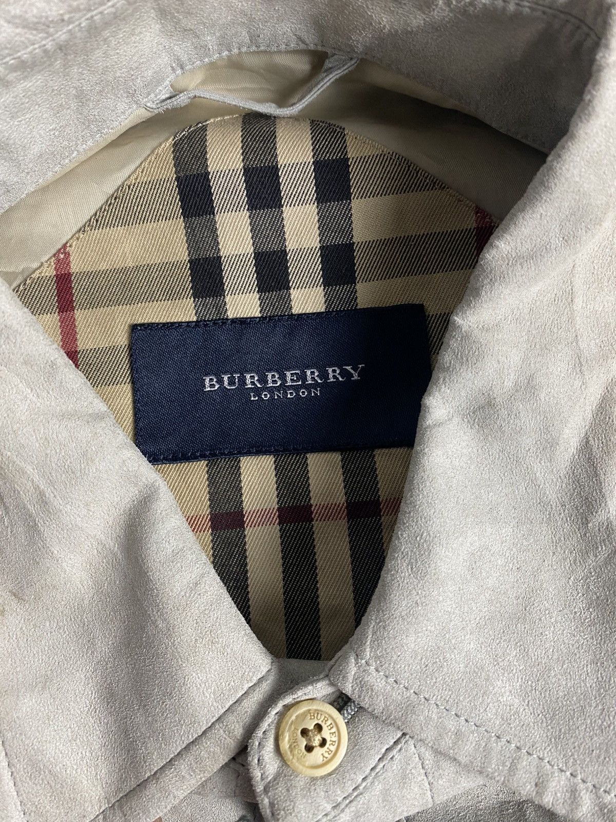 Burberry × Polo Ralph Lauren Burberry Jacket Europe Nova Check Beige Artificial Leather Size 42S - 10 Thumbnail