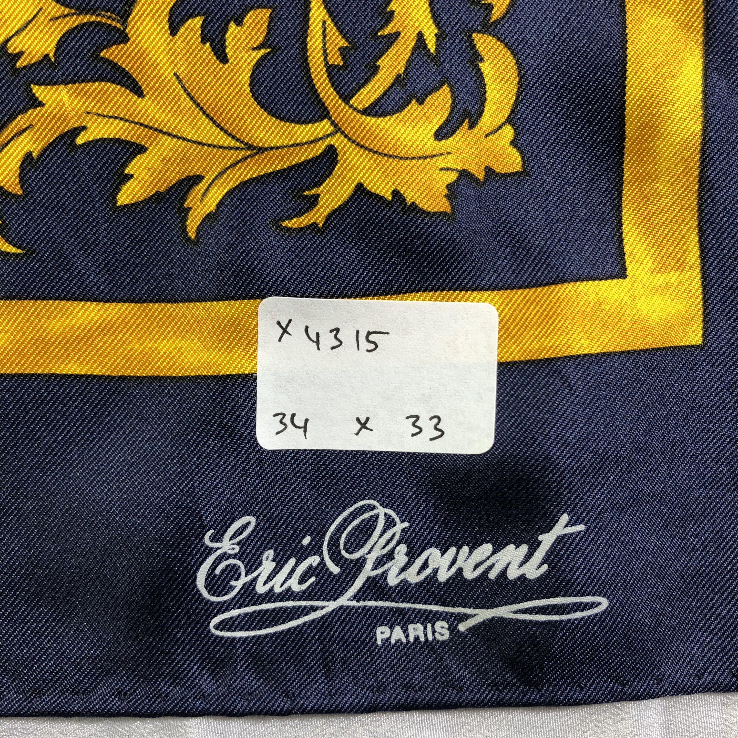 Vintage Vintage Eric Provent Silk Scarf Size ONE SIZE - 7 Thumbnail