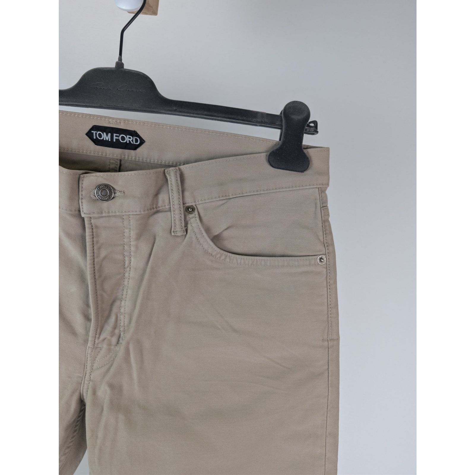 Tom Ford o1rshd1 Slim Fit Cotton Blend Denim Jeans in Light Yellow Size US 34 / EU 50 - 5 Thumbnail