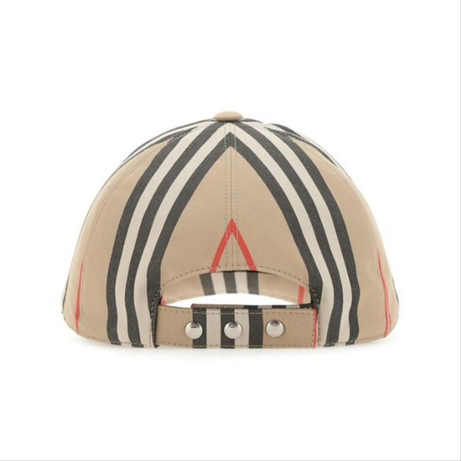 Burberry TB logo appliqued nova check stripe baseball hat cap Size ONE SIZE - 2 Thumbnail