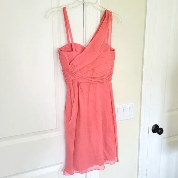 Vera Wang Vera Wang Lavender Label Asymmetric Silk Chiffon Dress Size XS / US 0-2 / IT 36-38 - 6 Thumbnail