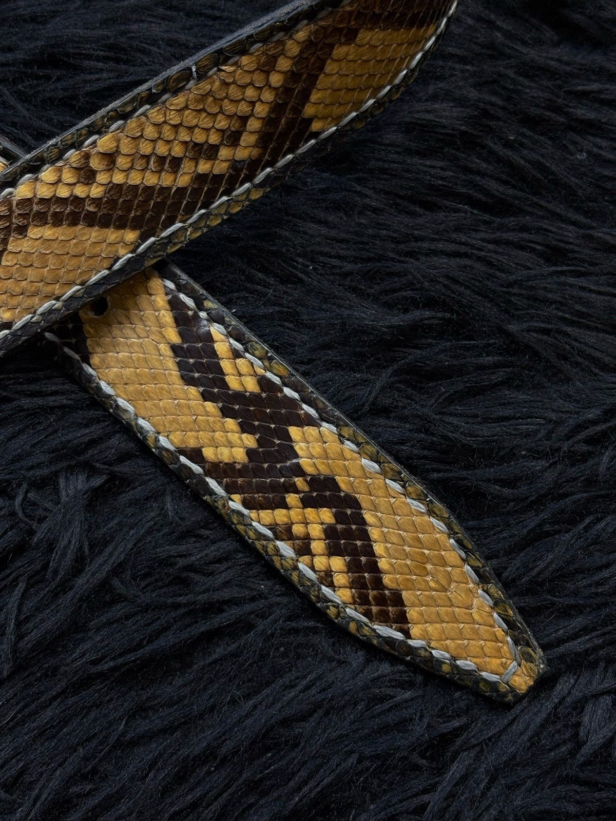 14th Addiction 14th Addiction Style Archive Python Shake Real Leather Belt Size ONE SIZE - 2 Thumbnail
