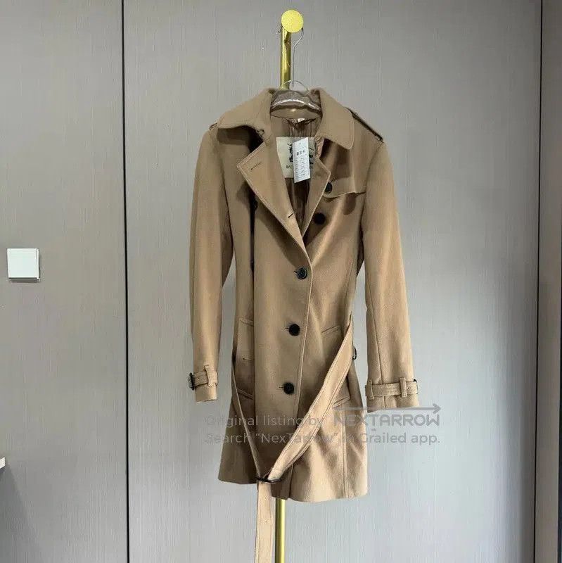 Burberry Burberry Khaki Wool Women's Trench Coat. Size XXS / US 00 / IT 34 - 1 Thumbnail