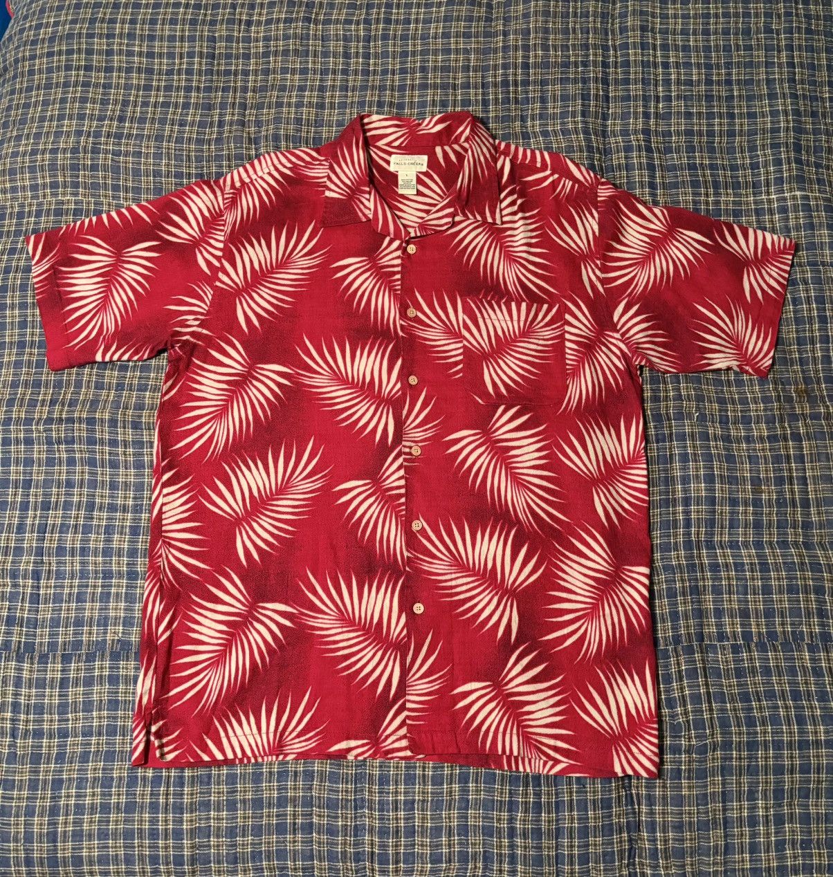 Vintage Falls Creek Floral Hawaiian Leaf Camp Shirt Button-Up Rayon Size US L / EU 52-54 / 3 - 1 Thumbnail