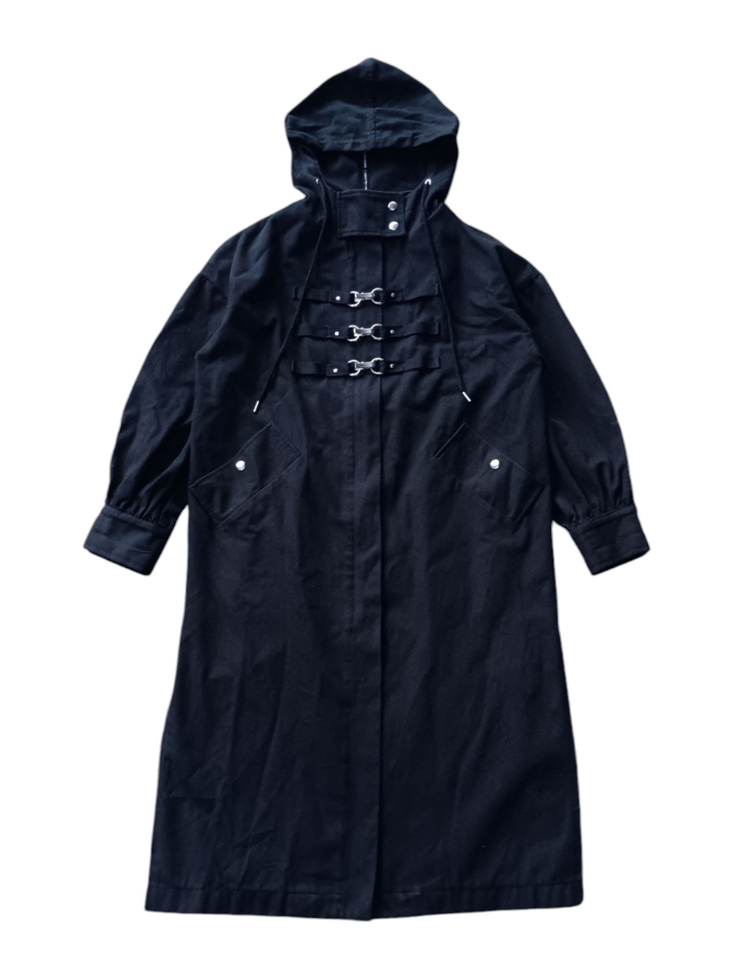 Japanese Brand 🙏24H DELETE🙏Noir contemporain hooded coat jacket Size US M / EU 48-50 / 2 - 1 Thumbnail
