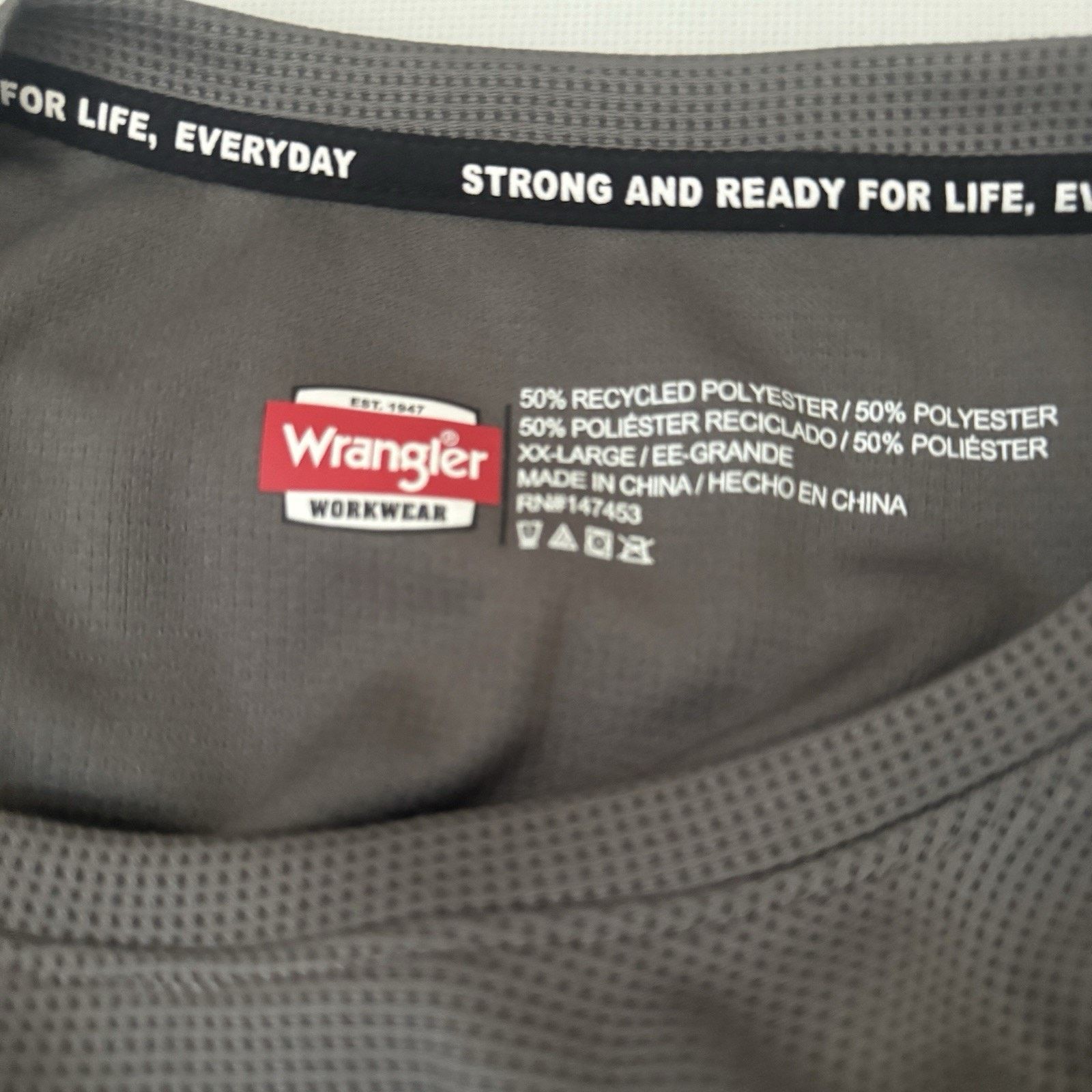 Wrangler Wrangler Performance Waffle Zipper Pocket Sporty Work Shirt Size US XXL / EU 58 / 5 - 4 Thumbnail
