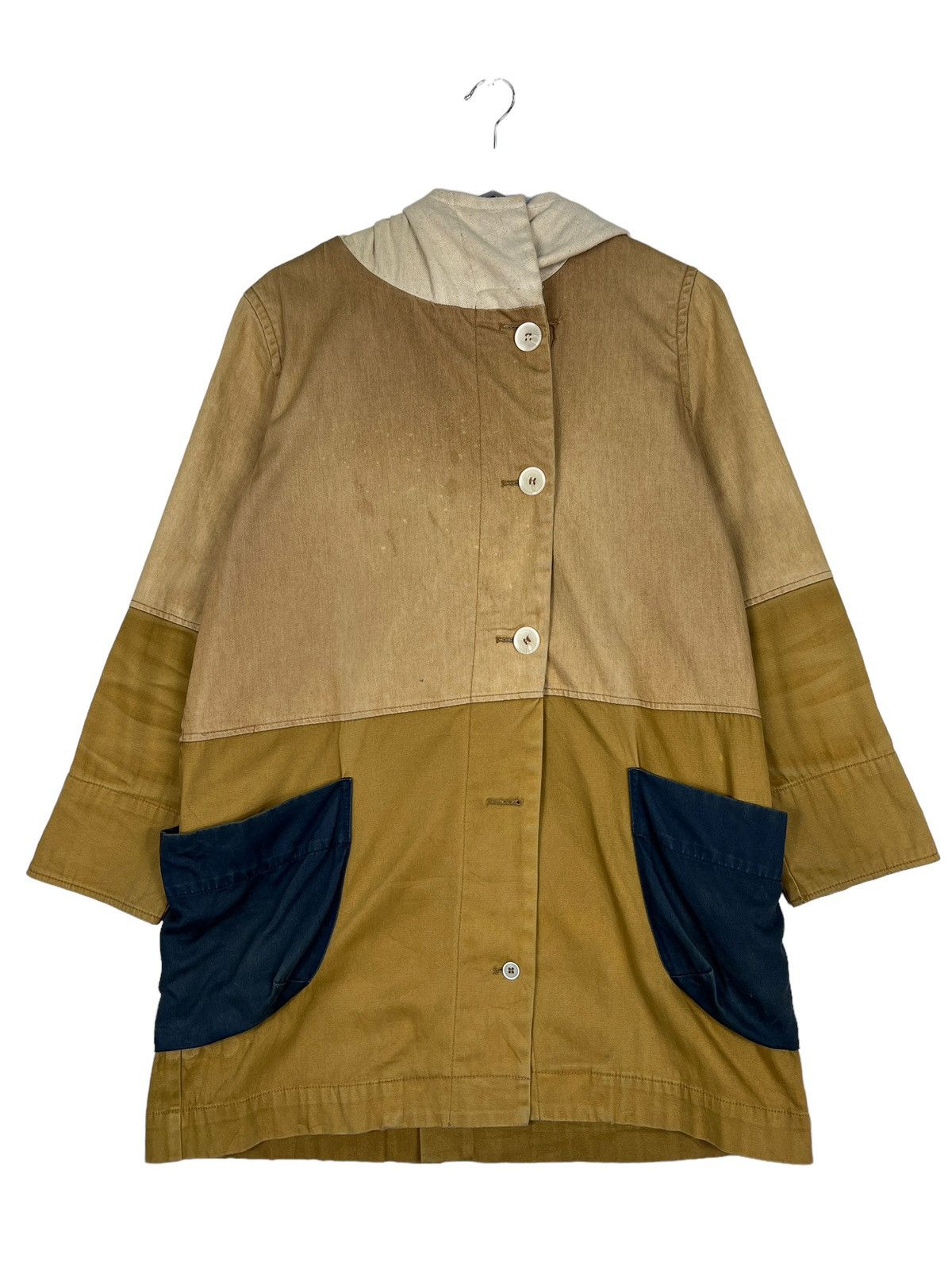 Issey Miyake 🔥 POU DOU DOU ISSEY MIYAKE PATCHWORK HOODIE JACKET Size US M / EU 48-50 / 2 - 3 Thumbnail