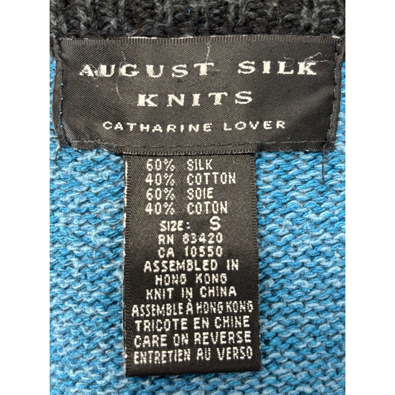 Vintage Vtg August Silk Cardigan Sweater Sz Small Aztec Boho Midlength Open Front 90s Size S / US 4 / IT 40 - 8 Thumbnail