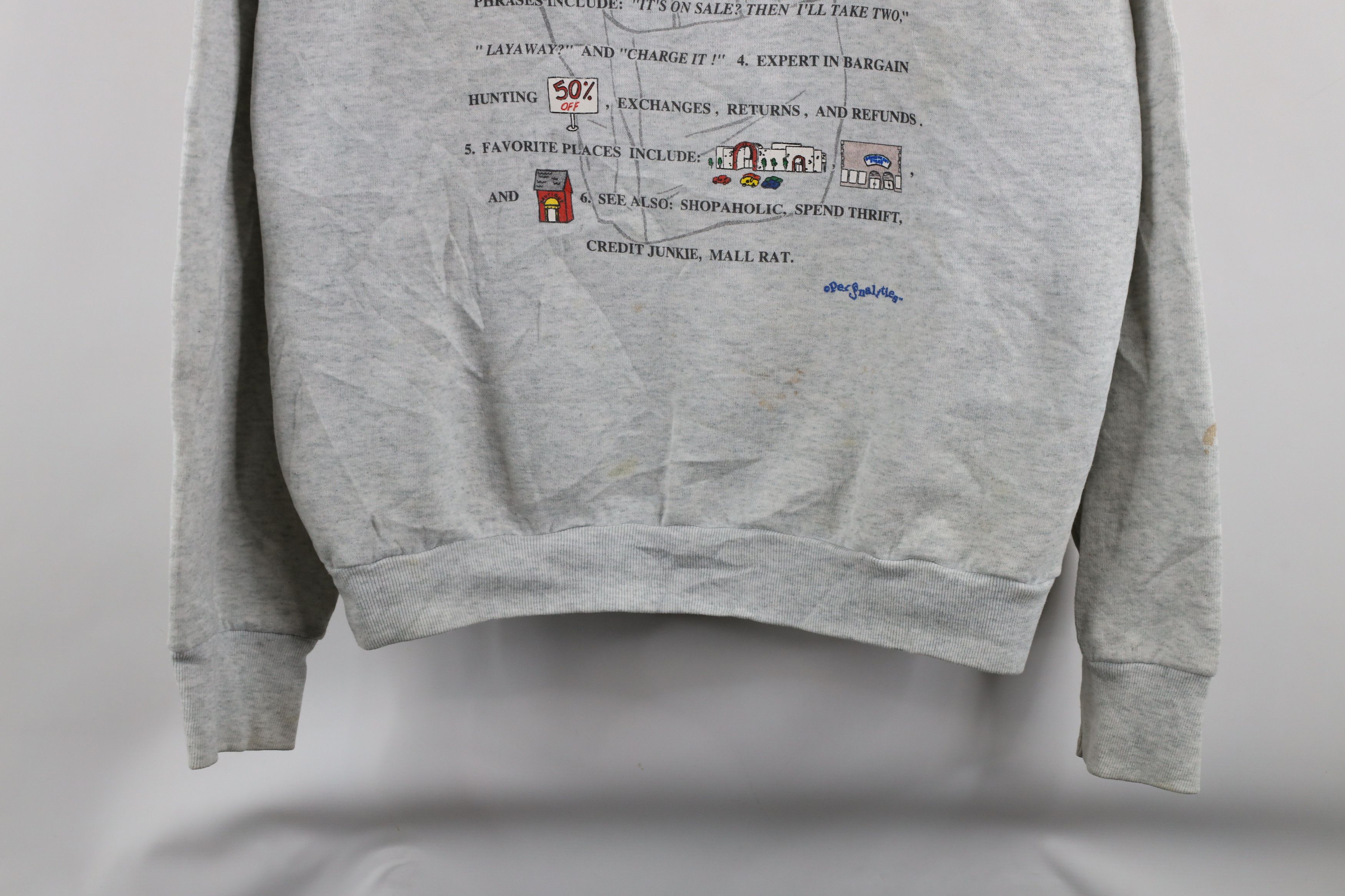 Vintage Vintage 90s Streetwear Spell Out Shopper Sweatshirt USA Size L / US 10 / IT 46 - 3 Thumbnail