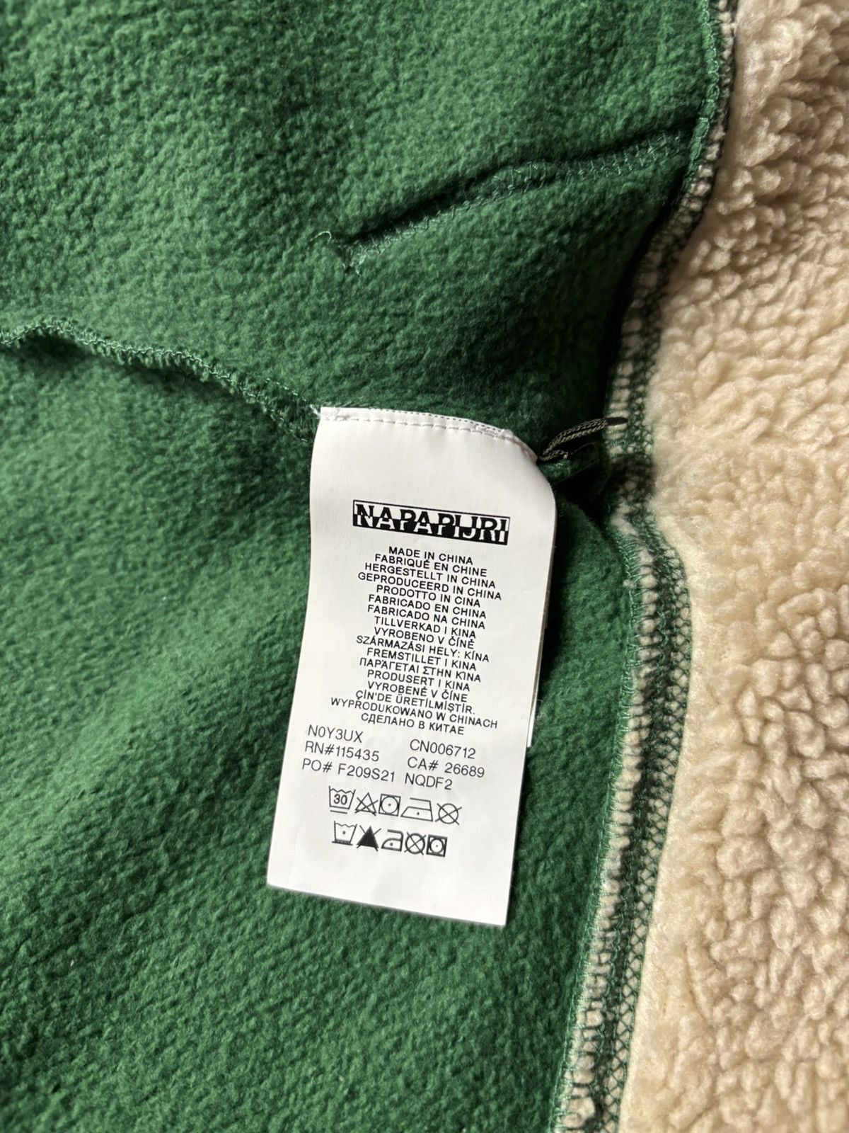 Napapijri Napapijri Flag Green Zip Hoodie Sherpa Trim Ski Patch Size M / US 6-8 / IT 42-44 - 15 Thumbnail