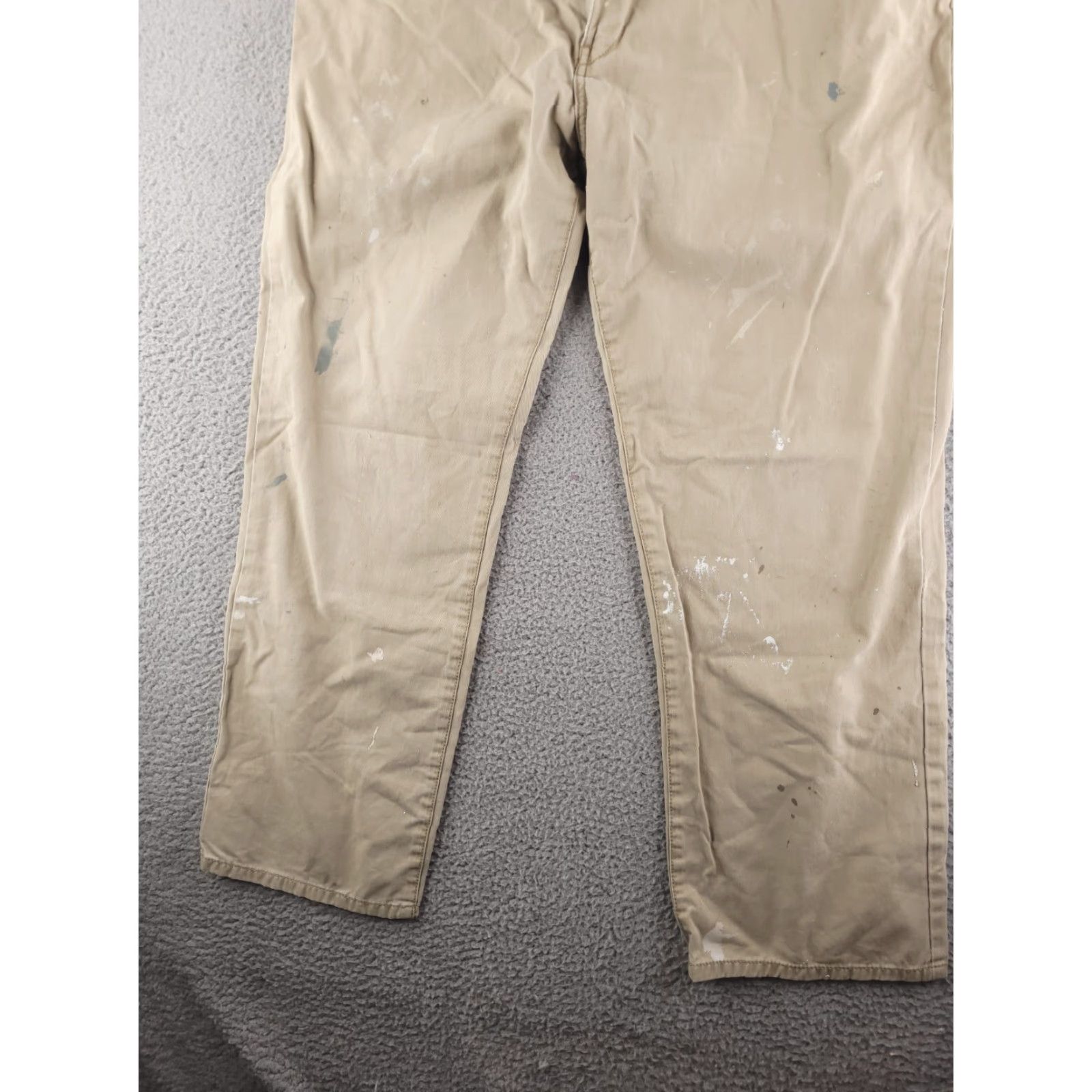Timberland Timberland Pants Mens 38x30 Relaxed Distressed Chino Khaki Beige Flat Front Size US 38 / EU 54 - 2 Thumbnail