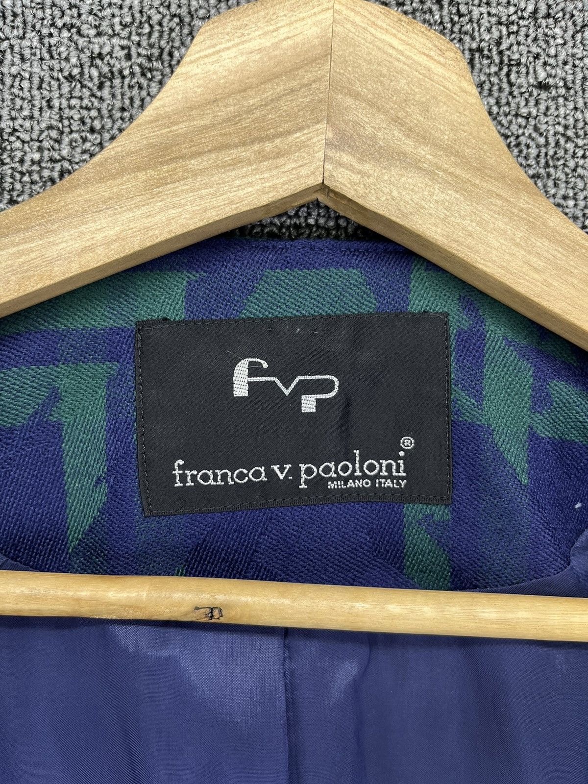 Paoloni Vintage Franca v. Paoloni Shadow Plaids Blazer Coat Jacket Size M / US 6-8 / IT 42-44 - 7 Thumbnail