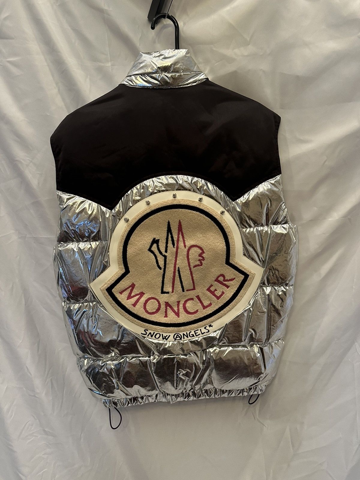 Moncler × Palm Angels Moncler X Palm Angels silver puffer exon vest Size US L / EU 52-54 / 3 - 2 Thumbnail