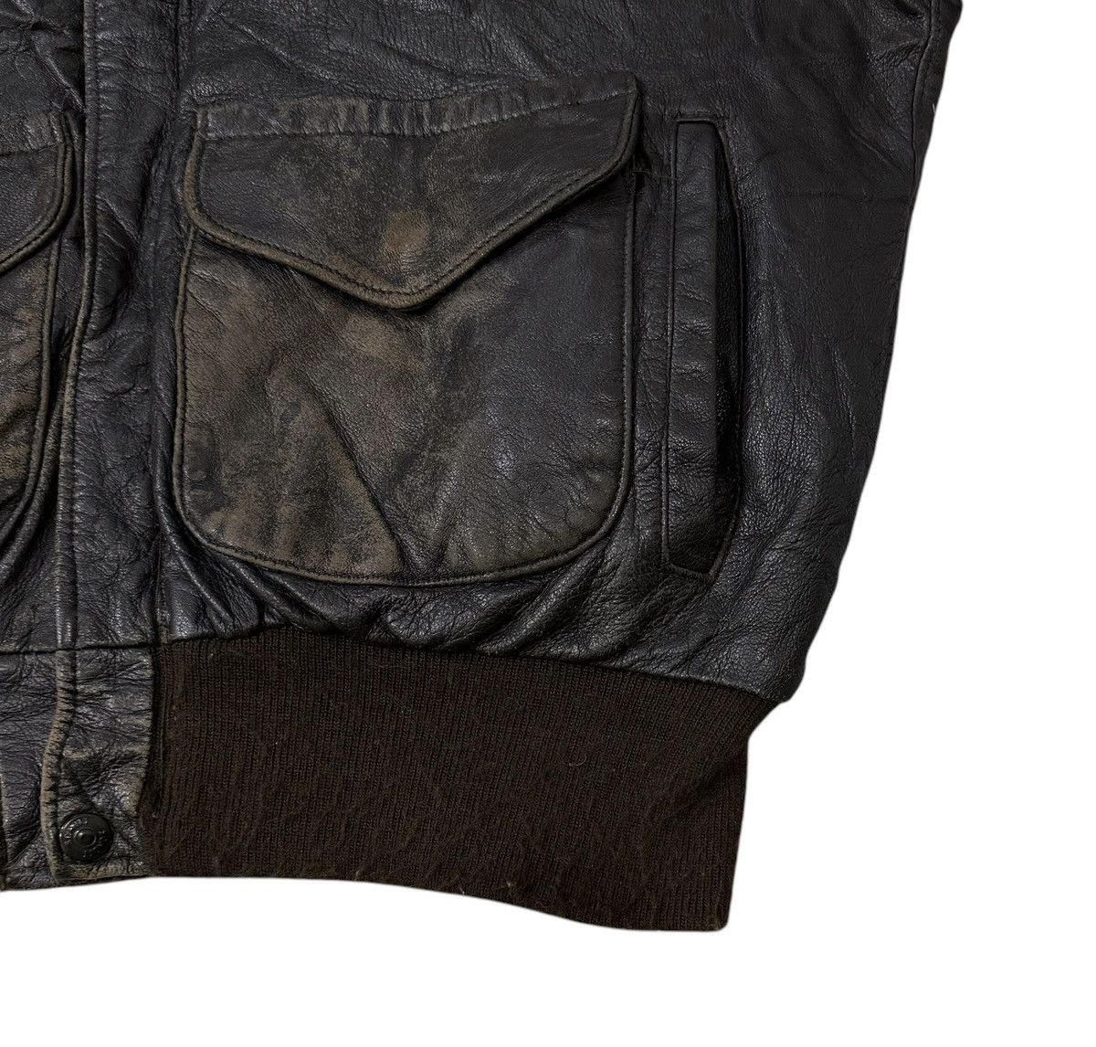 Schott Vintage Schott A2 Military Flyer Leather Jacket Size US M / EU 48-50 / 2 - 3 Thumbnail