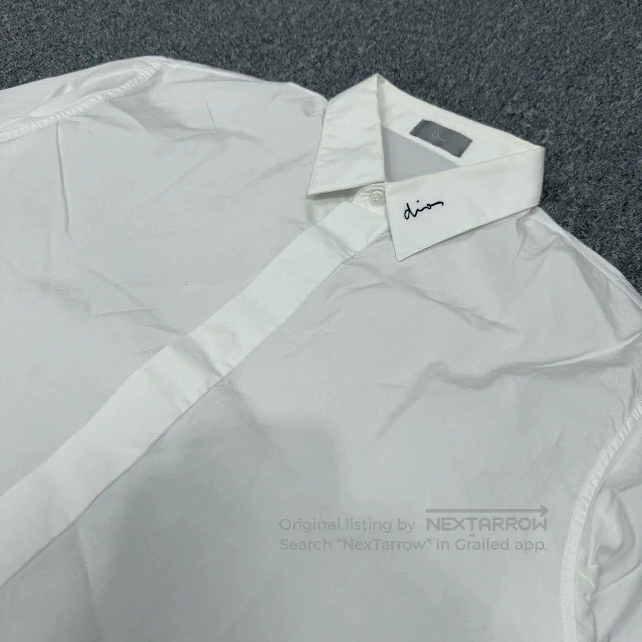 Dior white embroidered logo long sleeve shirt. Size US L / EU 52-54 / 3 - 3 Thumbnail