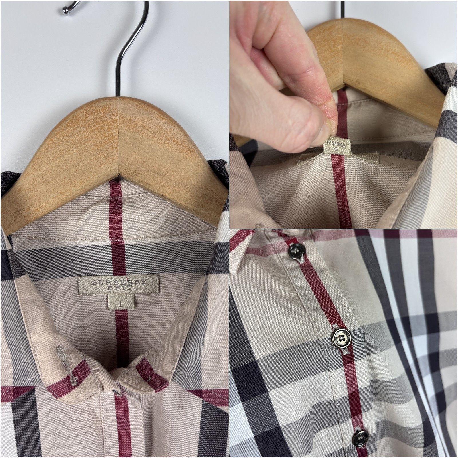 Burberry Womens Burberry Brit Nova Check Tunic Ombre Shirt Size L Size L / US 10 / IT 46 - 6 Thumbnail