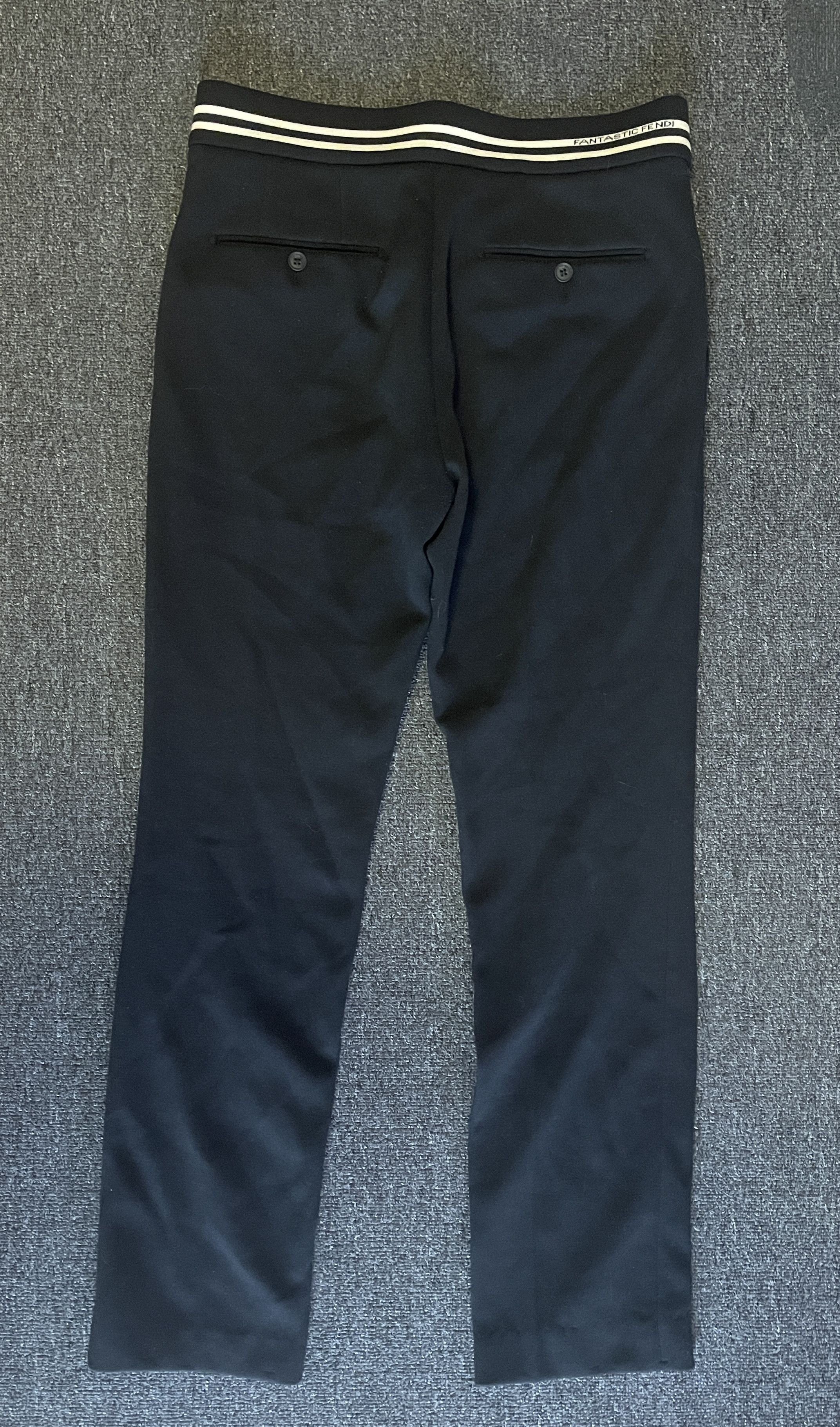 Fendi Fendi Men's Black Thick Casual Pants Size 46/30 Size US 30 / EU 46 - 3 Thumbnail