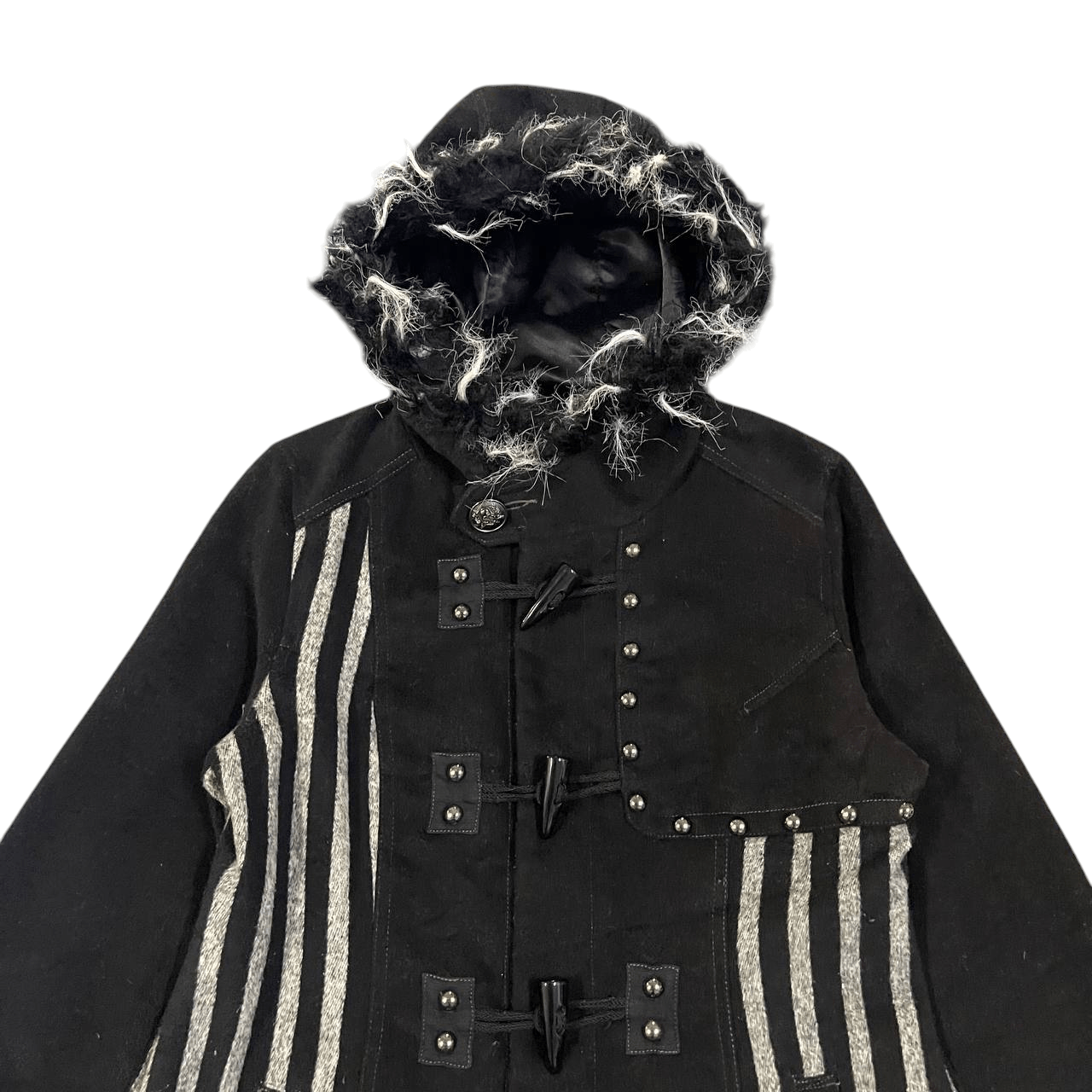 14th Addiction Vintage Algon Quins Fur Hooded Duffle Coat Size US S / EU 44-46 / 1 - 2 Thumbnail