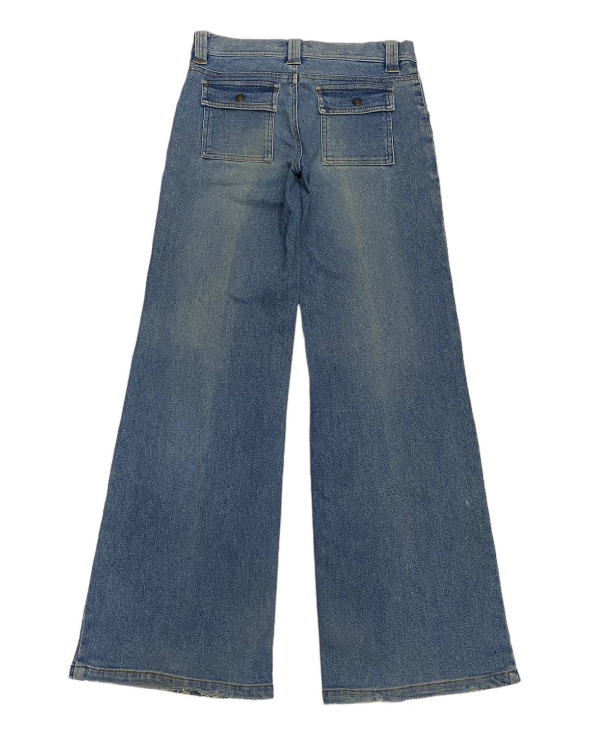 If Six Was Nine FLARE🔥POSH POPPYE BUSH PANTS FLARED DENIM JEANS Size US 29 - 2 Thumbnail