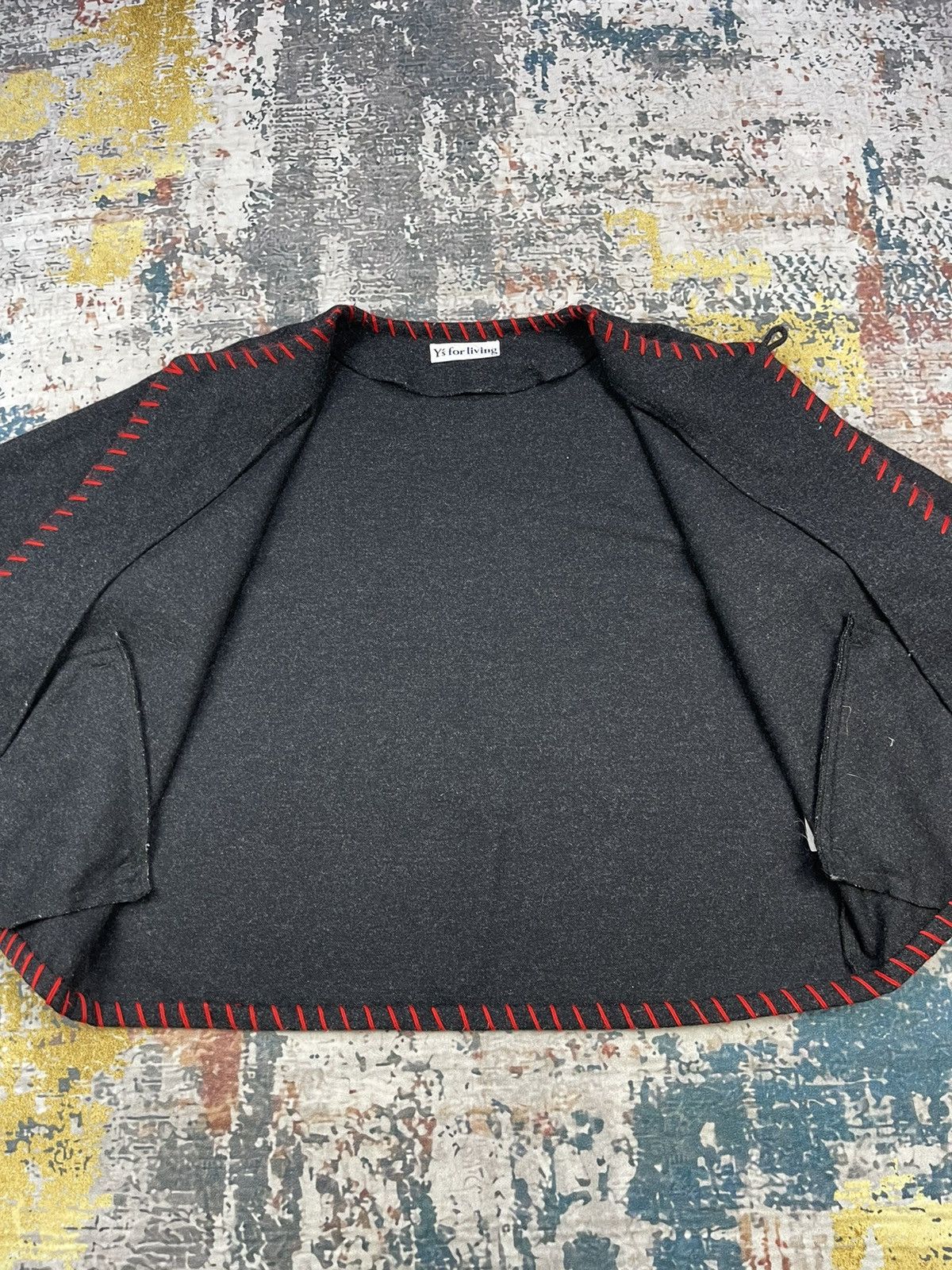 Y's Yohji Yamamoto Y’s For Living Red Trim Sweater Cardigans Size L / US 10 / IT 46 - 9 Thumbnail