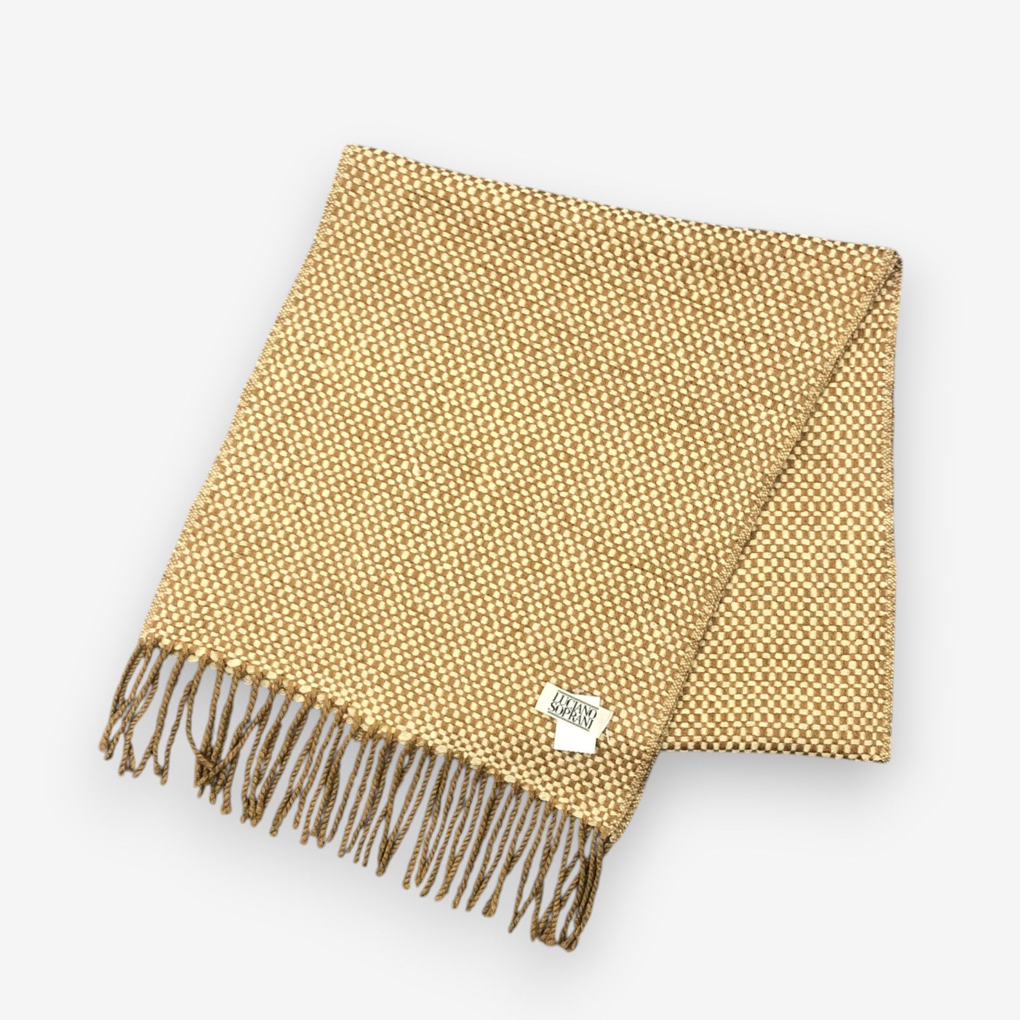 Japanese Brand Vintage Luciano Soprani Scarf Muffler Wool Winter Scarves Size ONE SIZE - 3 Thumbnail